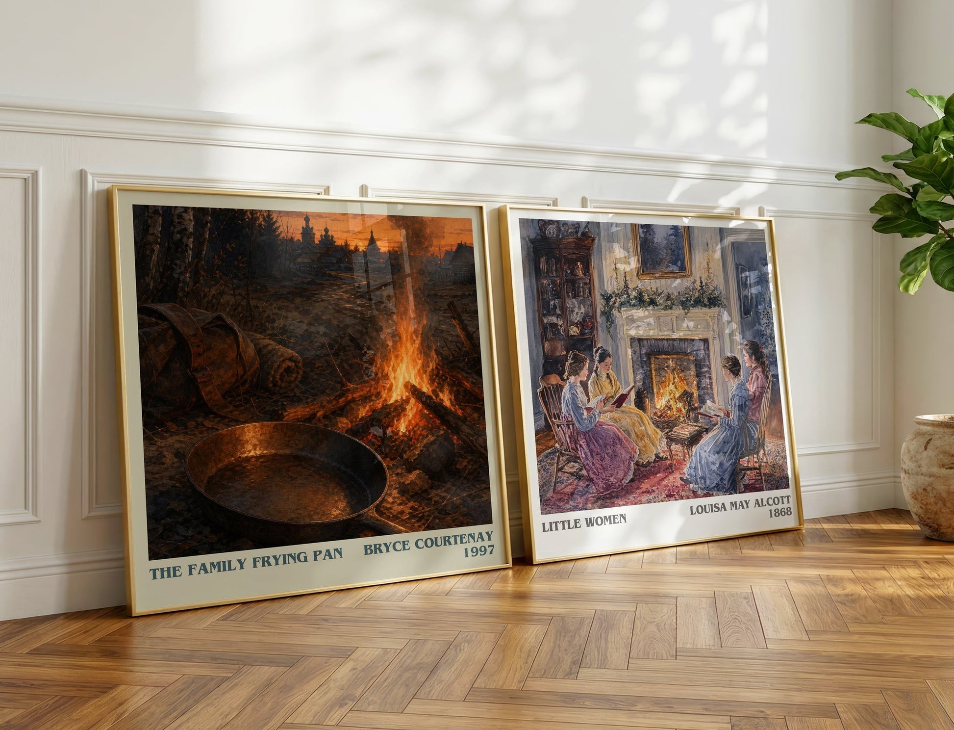 The Family Frying Pan literary print on bookshelf – Bryce Courtenay fan gift