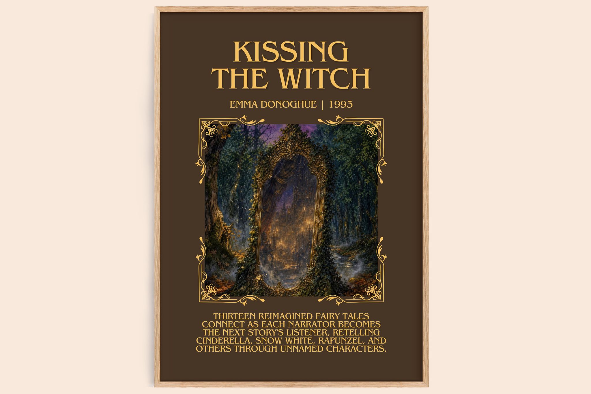 Kissing the Witch Minimalist Book Poster by Emma Donoghue