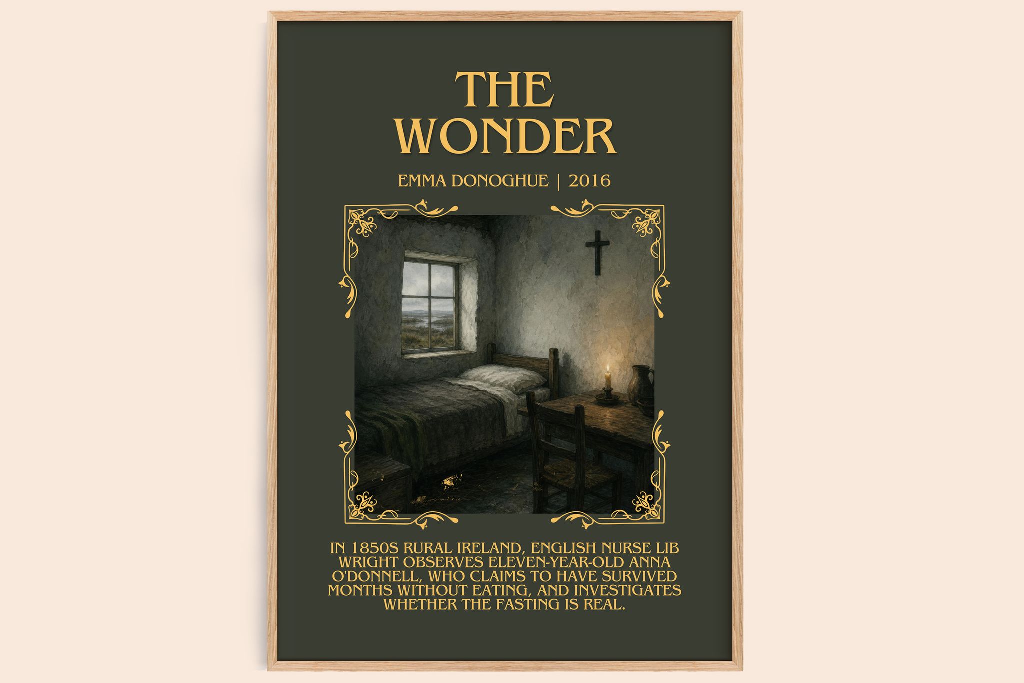 The Wonder Minimalist Book Poster by Emma Donoghue