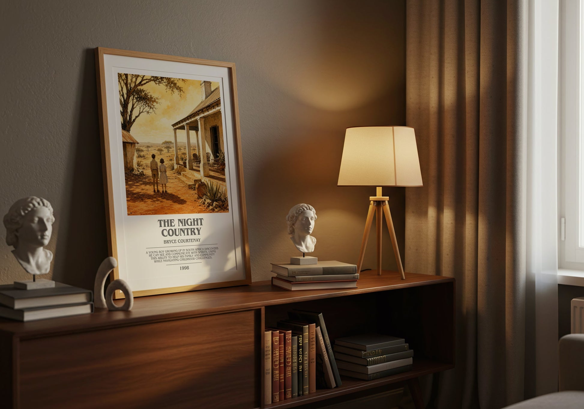 The Night Country bookish book poster framed on wall – literary fiction wall art