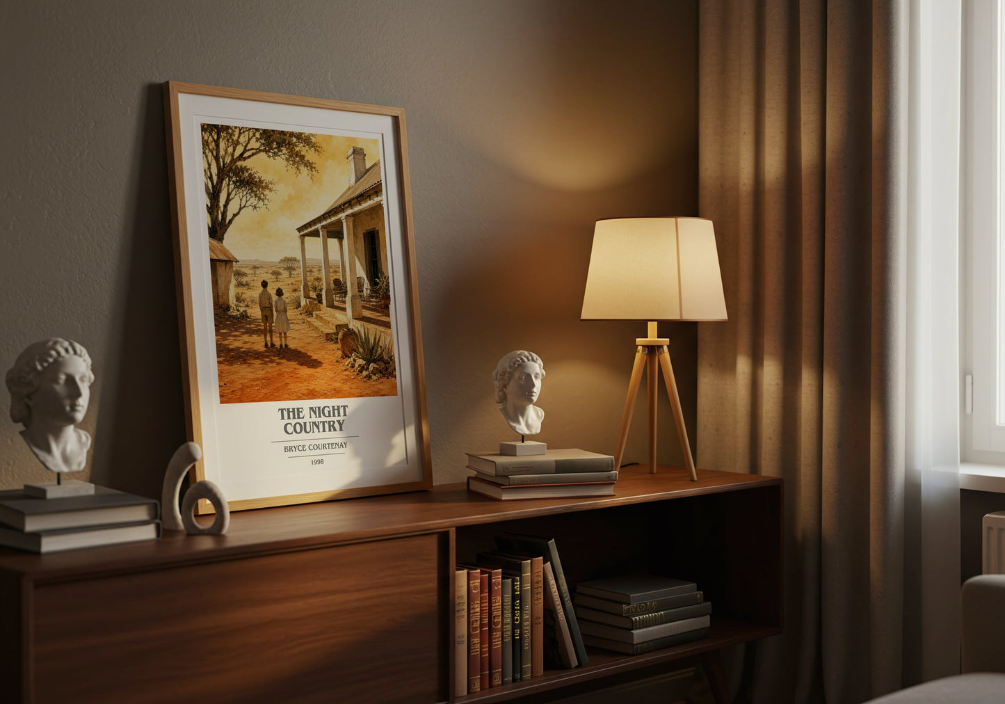 The Night Country book cover book poster framed on wall – literary fiction wall art