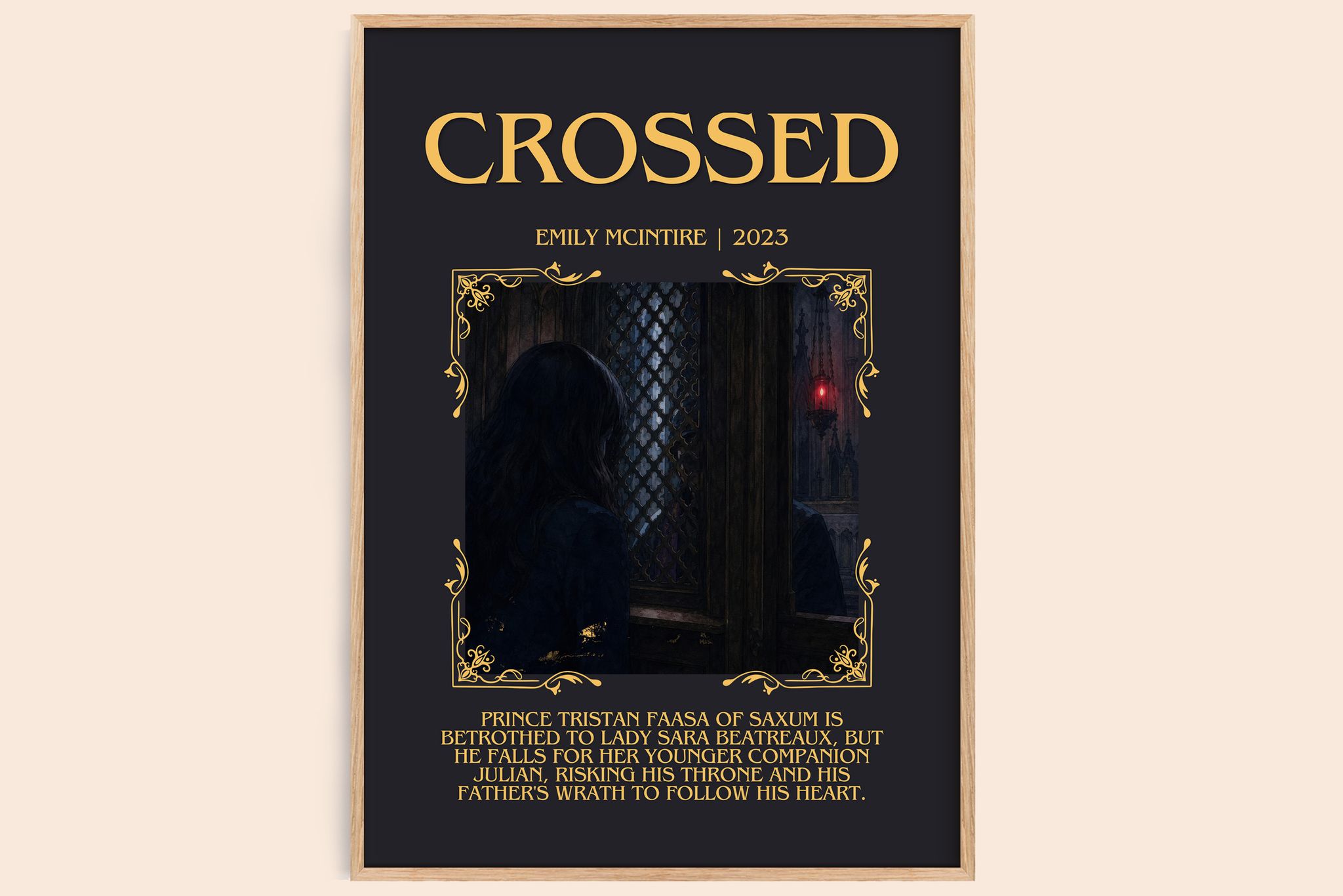 Crossed Minimalist Book Poster by Emily McIntire