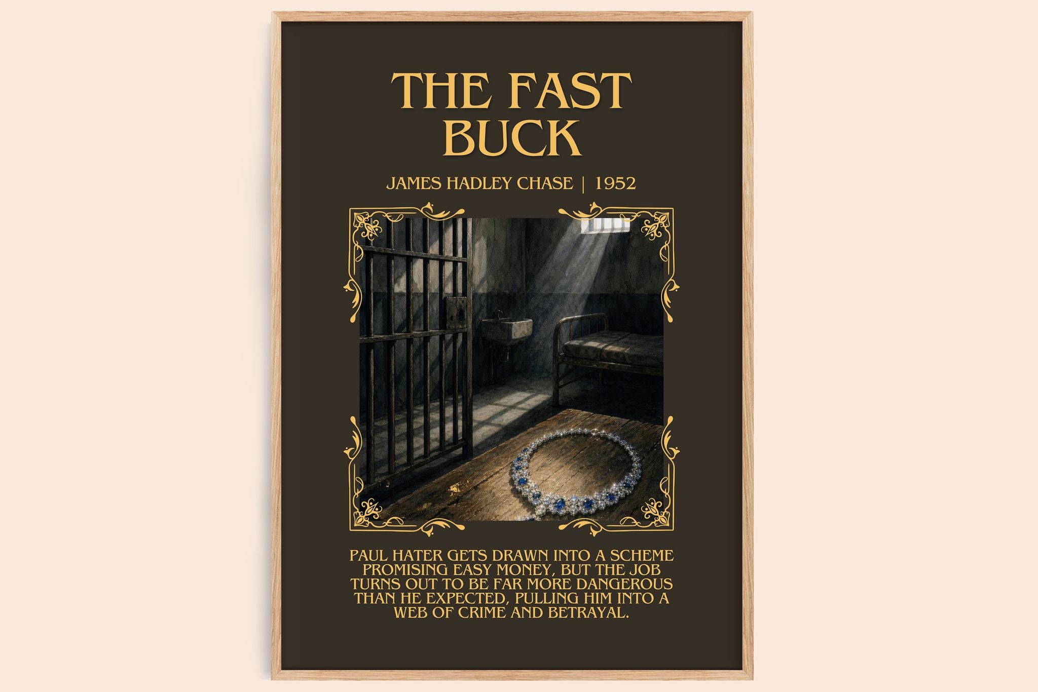 The Fast Buck Minimalist Book Poster by James Hadley Chase