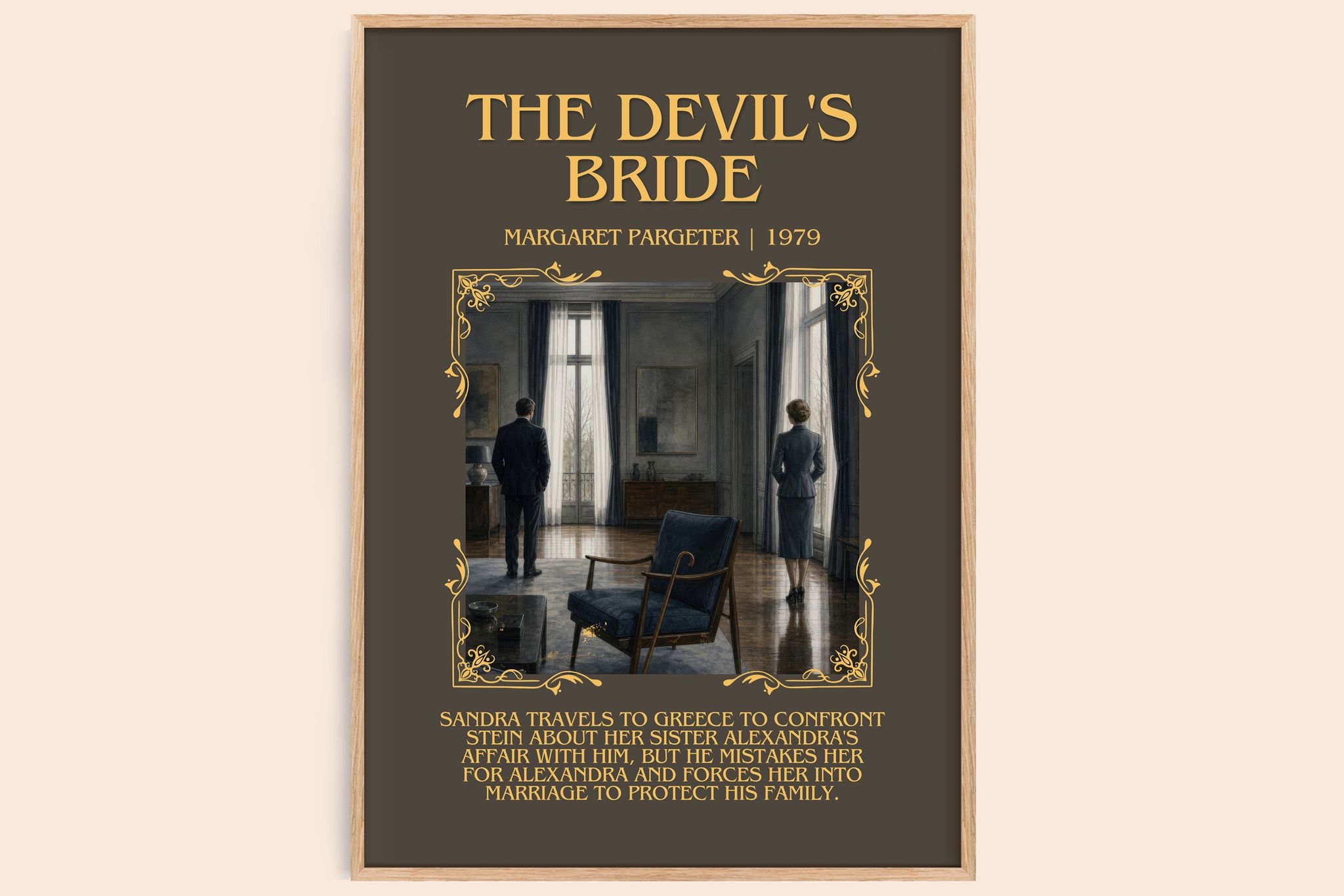The Devil's Bride Minimalist Book Poster by Margaret Pargeter