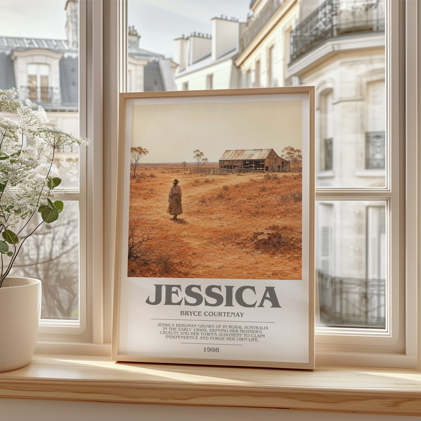 Jessica bookish poster colour and style options – Bryce Courtenay book art