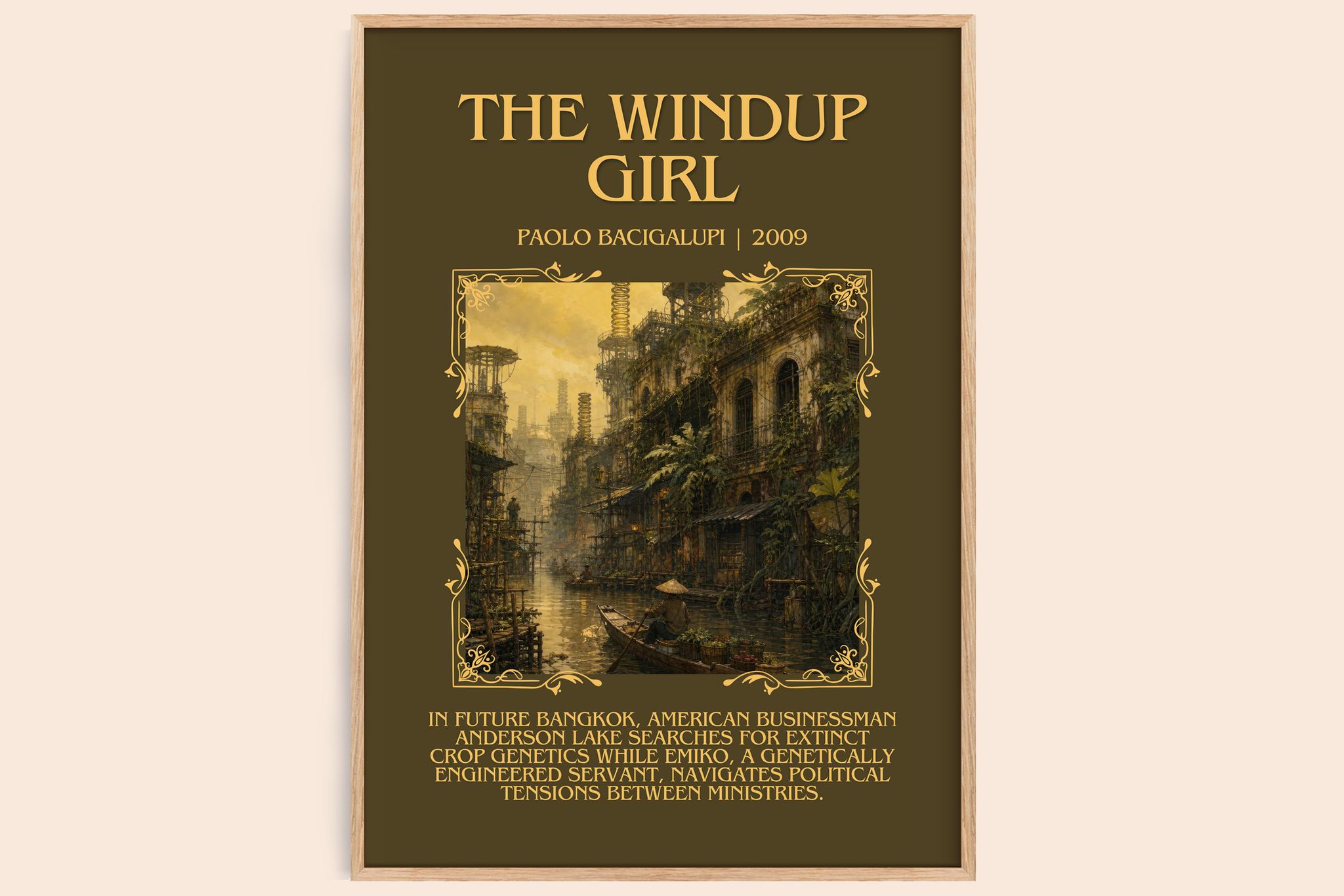 The Windup Girl Minimalist Book Poster by Paolo Bacigalupi