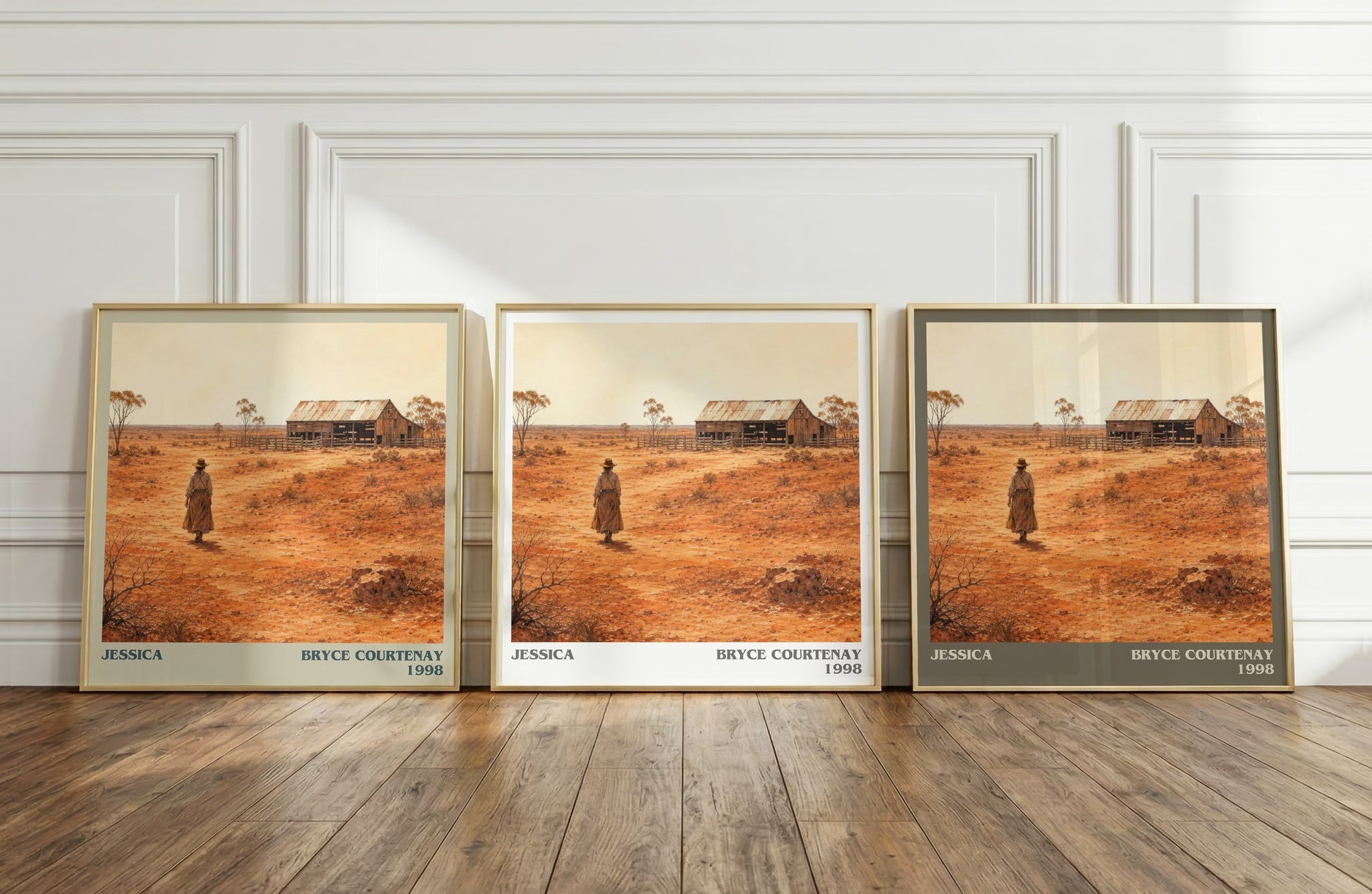 Jessica literary art print colour and style options – Bryce Courtenay book art