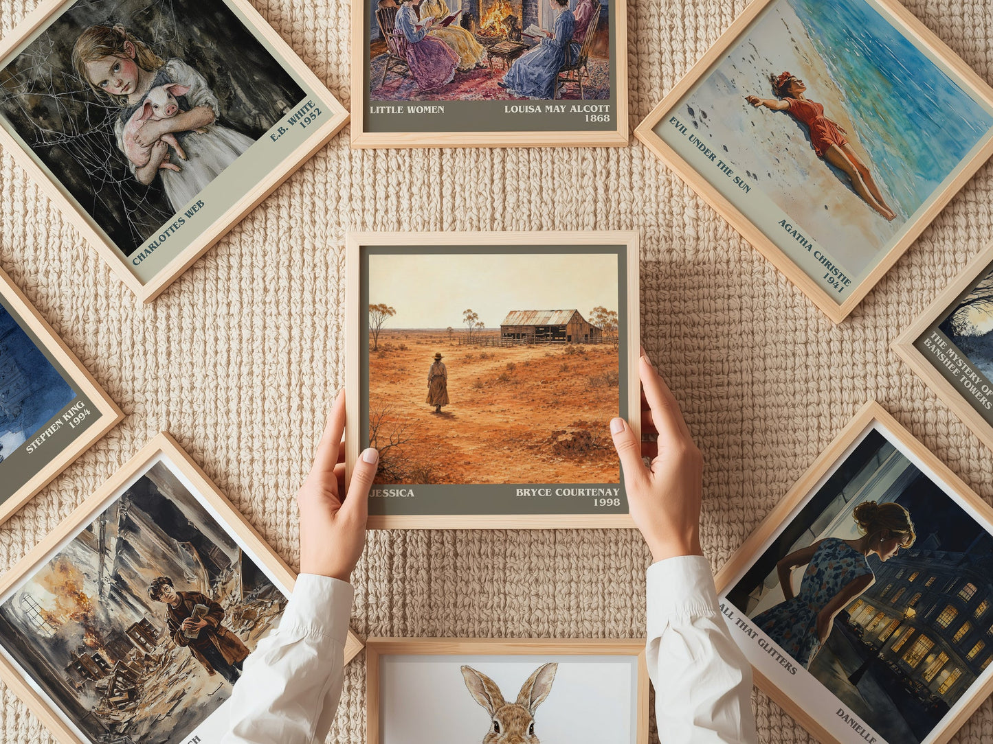 Jessica literary book poster framed on wall – historical fiction wall art