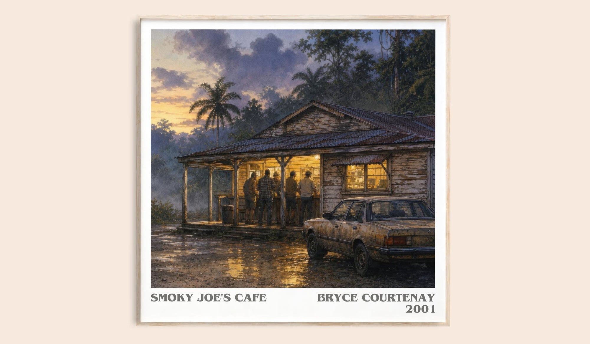 Smoky Joe'S Cafe literary book poster by Bryce Courtenay – framed literary art print