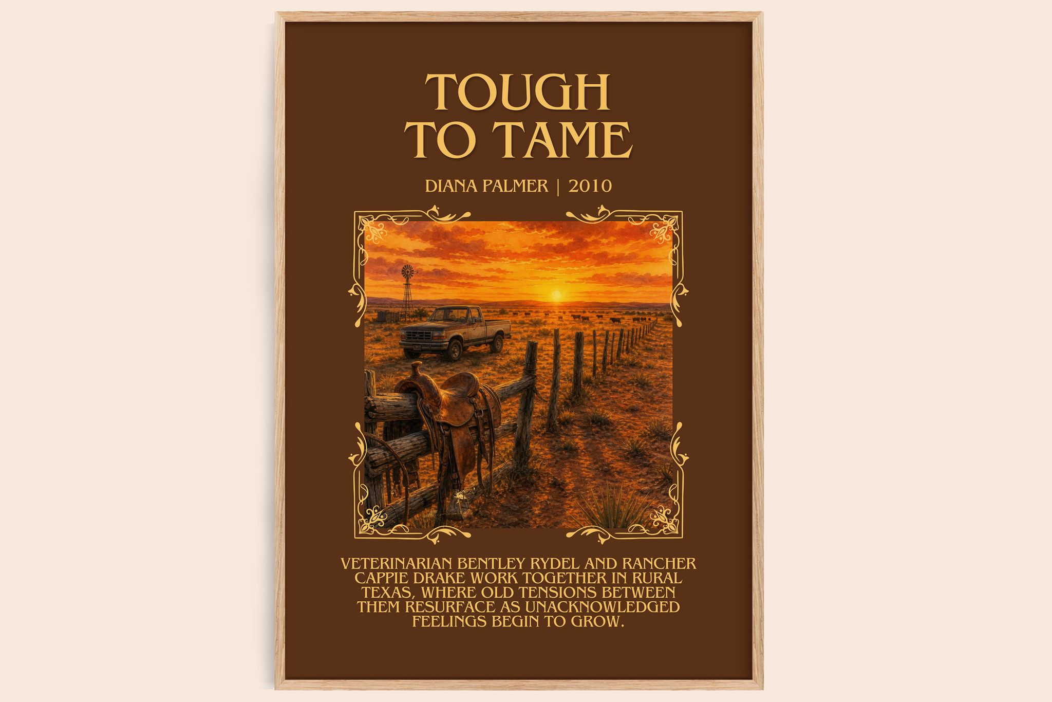 Tough to Tame Minimalist Book Poster by Diana Palmer