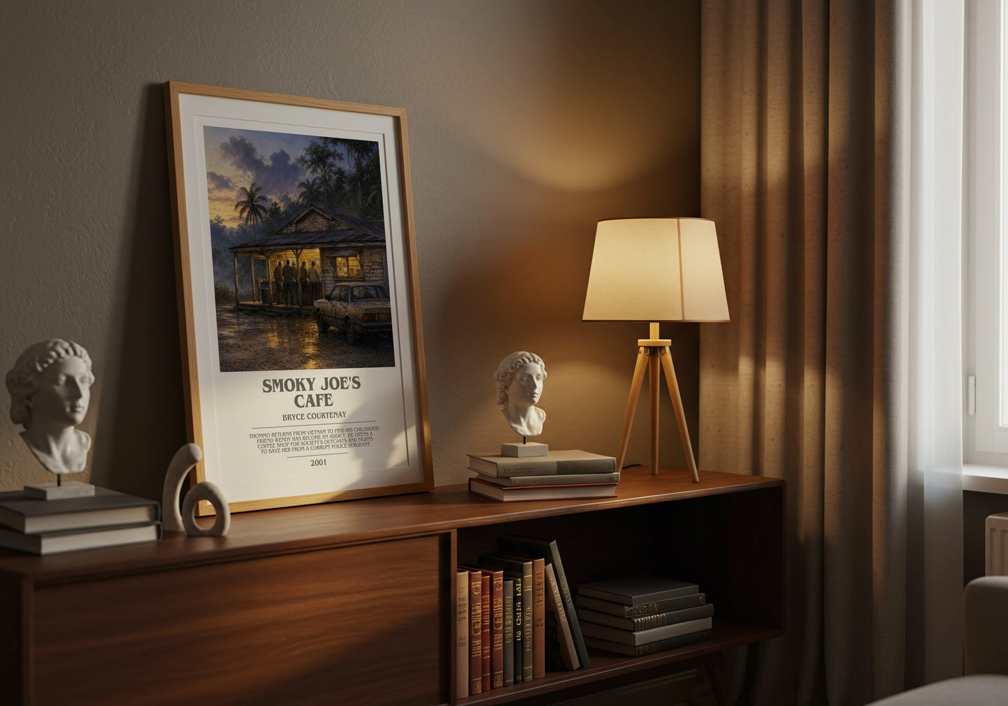 Smoky Joe'S Cafe bookish book poster framed on wall – historical fiction wall art