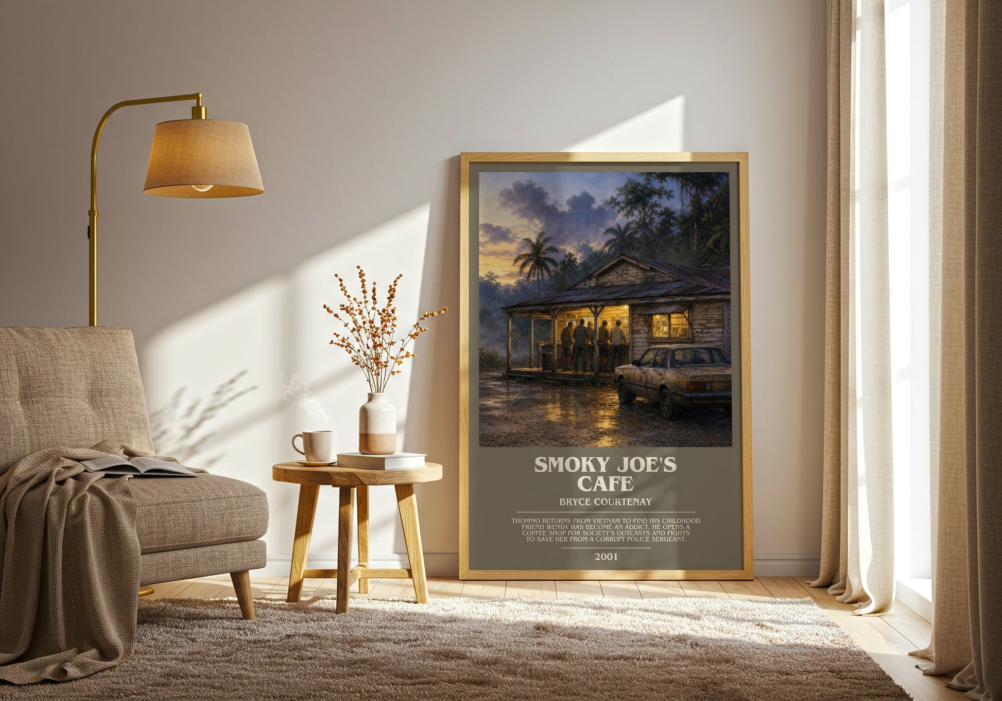 Smoky Joe'S Cafe bookish print on bookshelf – Bryce Courtenay fan gift