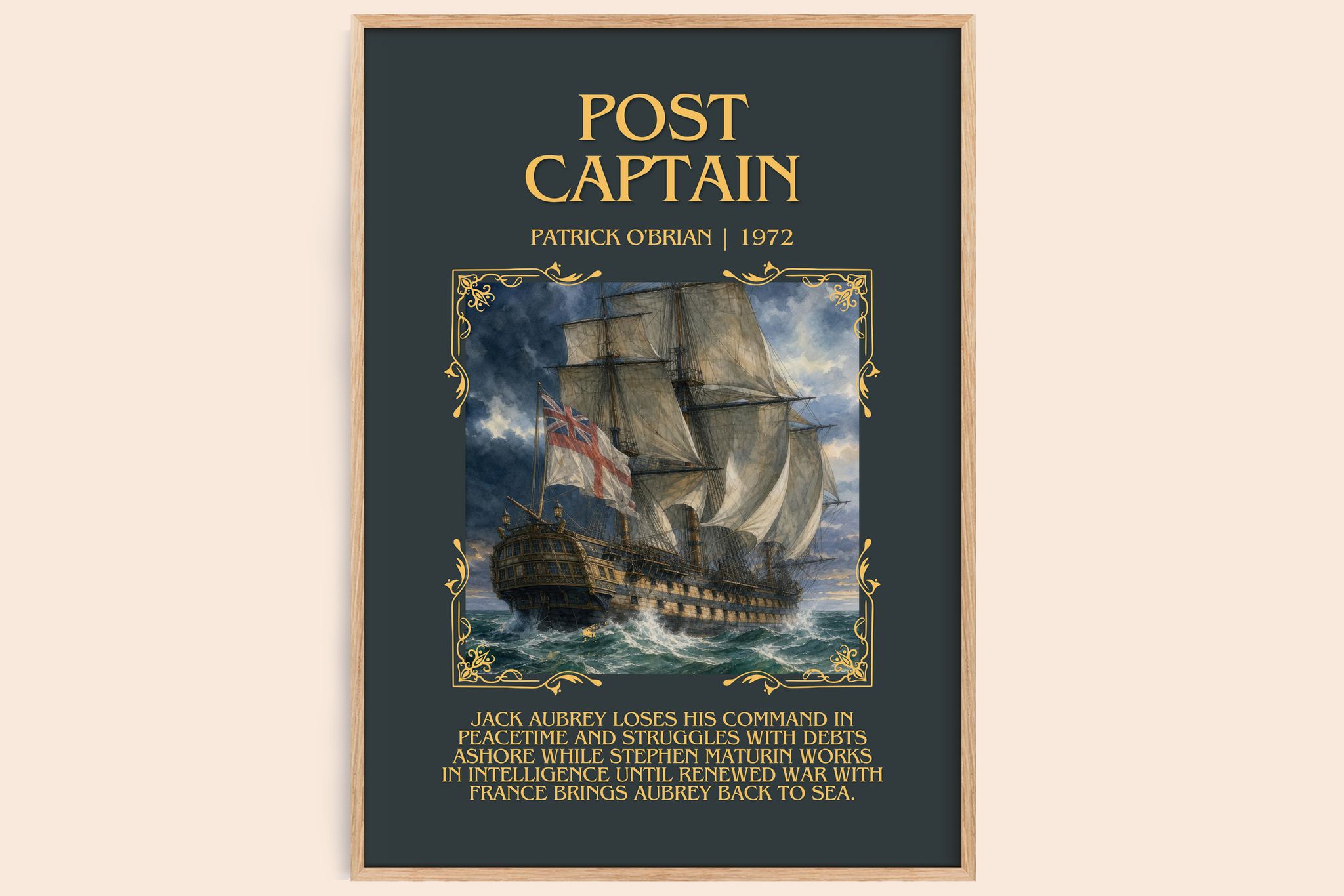 Post Captain Minimalist Book Poster by Patrick O'Brian