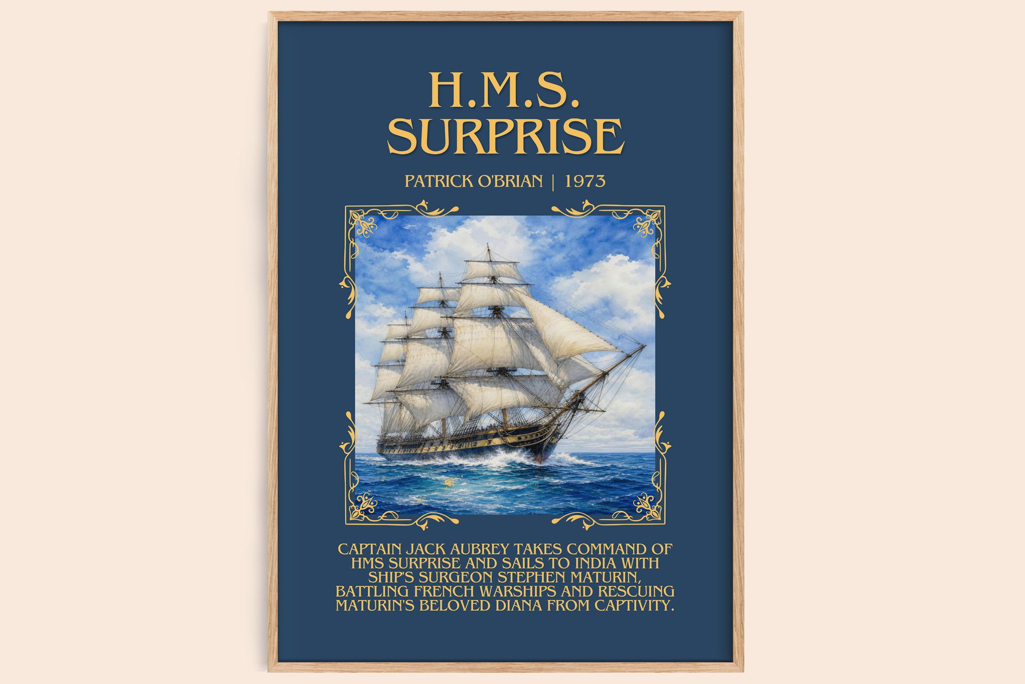 H.M.S. Surprise Minimalist Book Poster by Patrick O'Brian