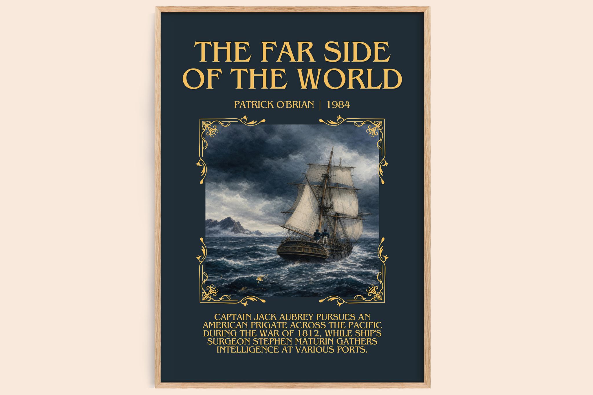 The Far Side of the World Minimalist Book Poster by Patrick O'Brian