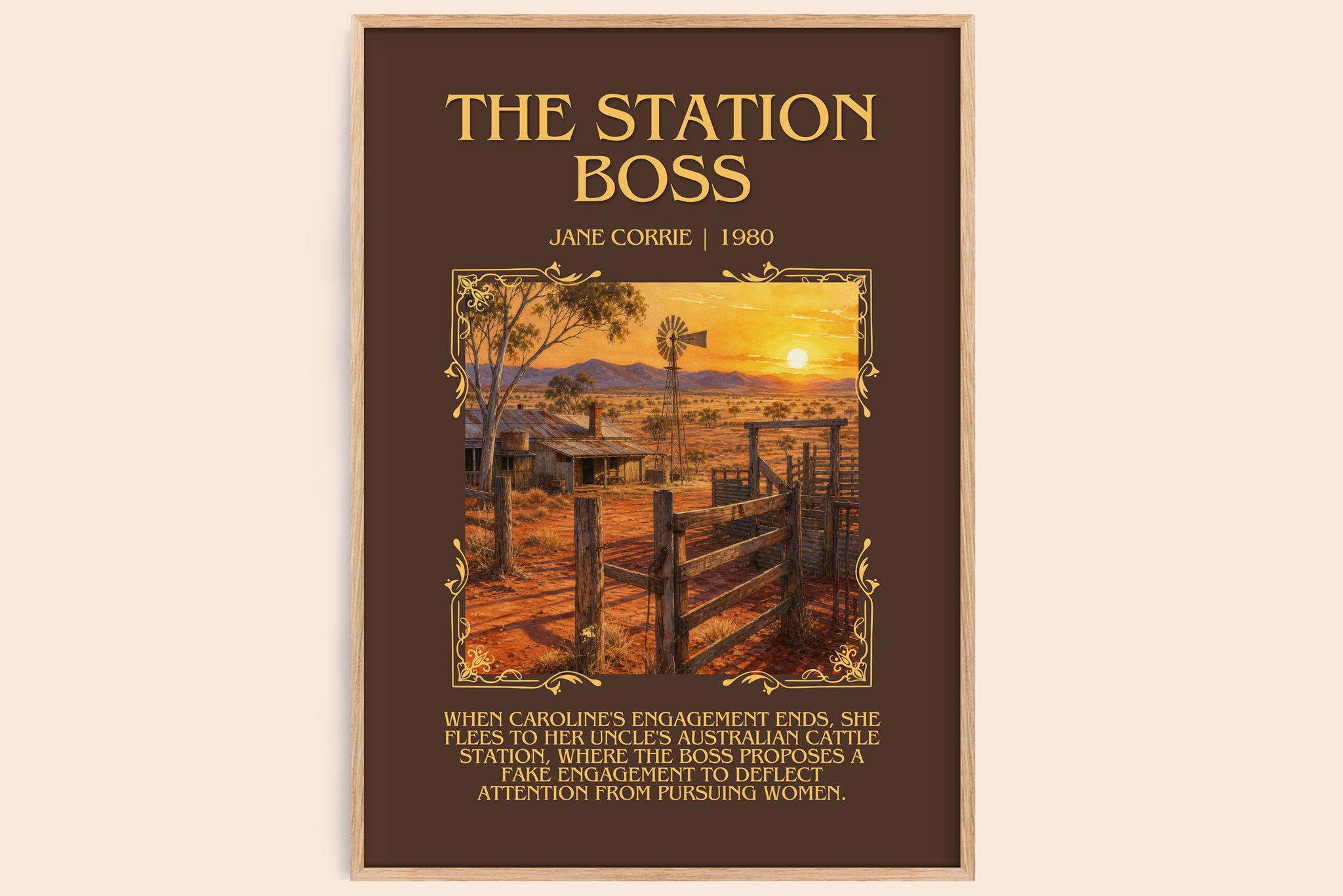 The station boss Minimalist Book Poster by Jane Corrie