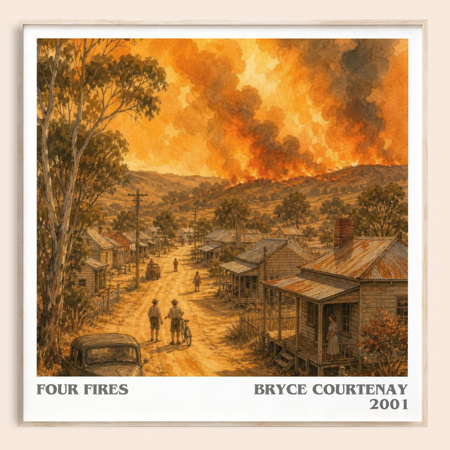Four Fires Literary Art Print by Bryce Courtenay