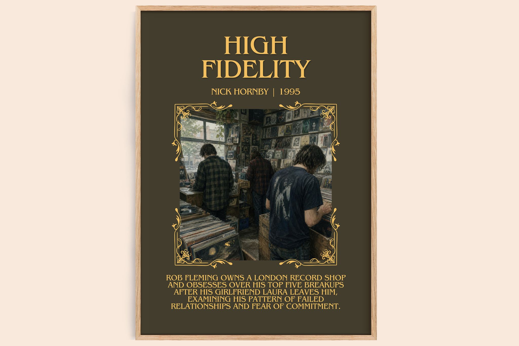 High Fidelity Minimalist Book Poster by Nick Hornby
