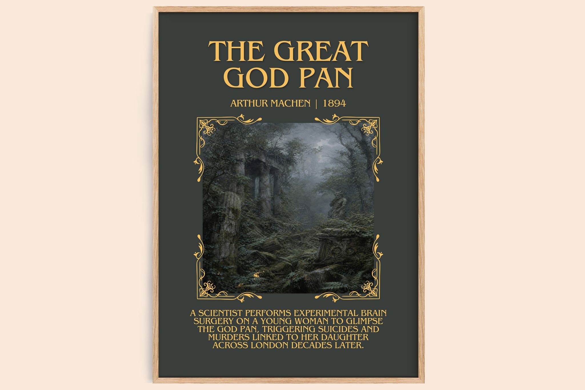 The Great God Pan Minimalist Book Poster by Arthur Machen