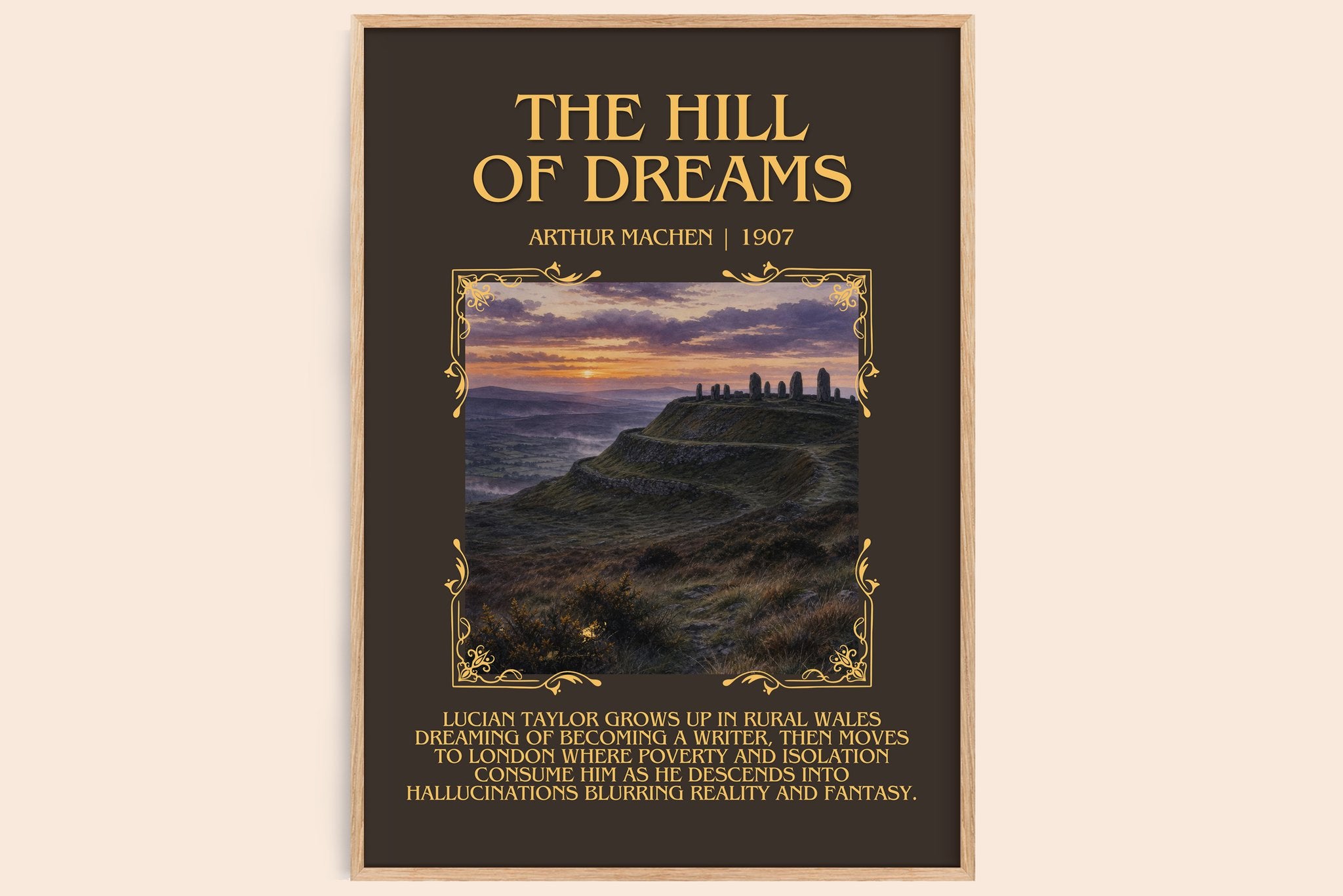 The Hill of Dreams Minimalist Book Poster by Arthur Machen
