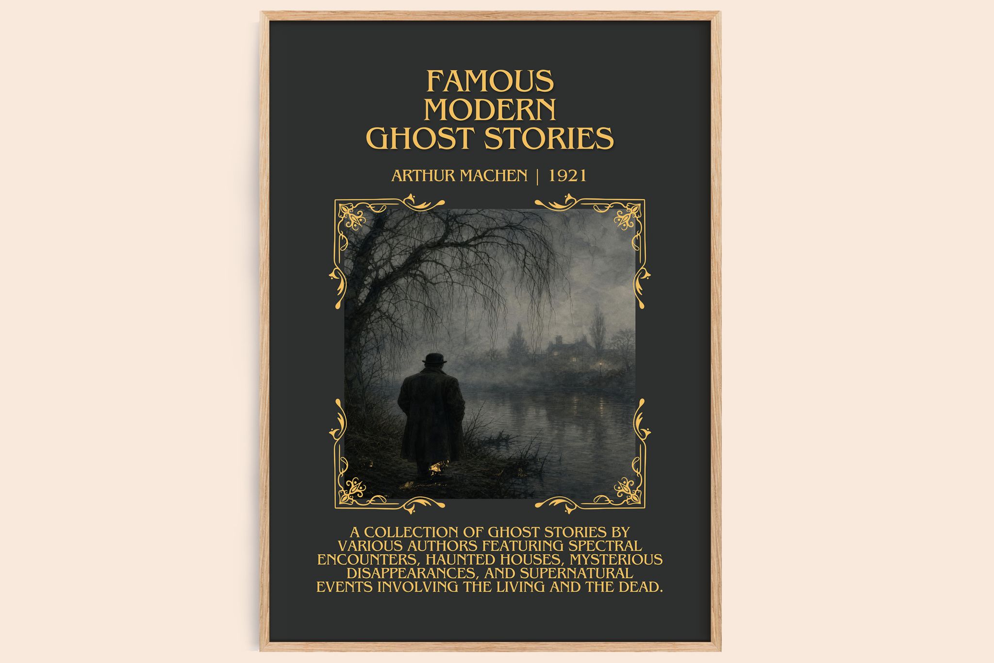 Famous Modern Ghost Stories Minimalist Book Poster by Arthur Machen