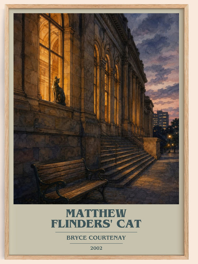 Matthew Flinders' Cat Book Cover Poster by Bryce Courtenay