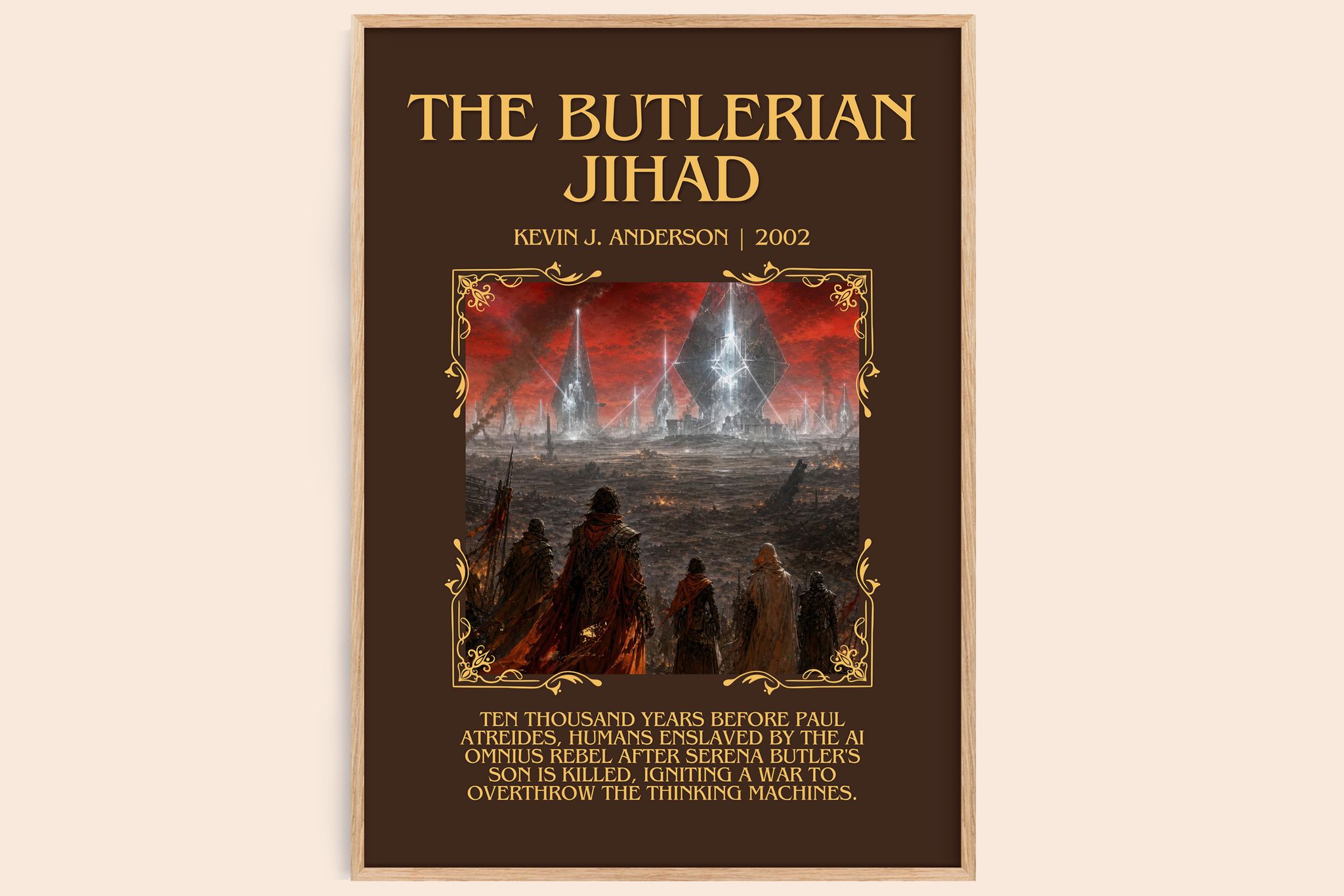 The Butlerian Jihad Minimalist Book Poster by Kevin J. Anderson