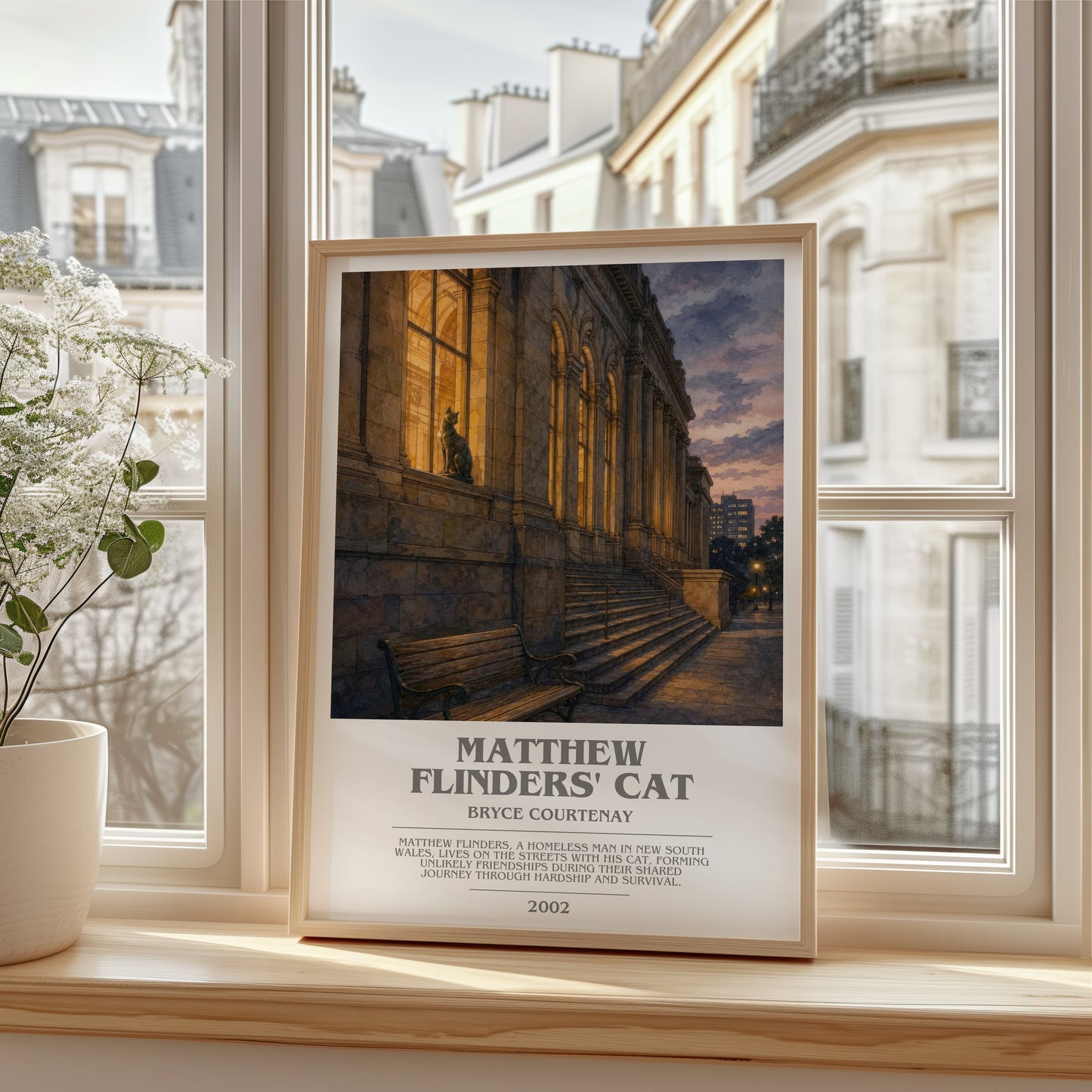 Matthew Flinders' Cat bookish poster colour and style options – Bryce Courtenay book art
