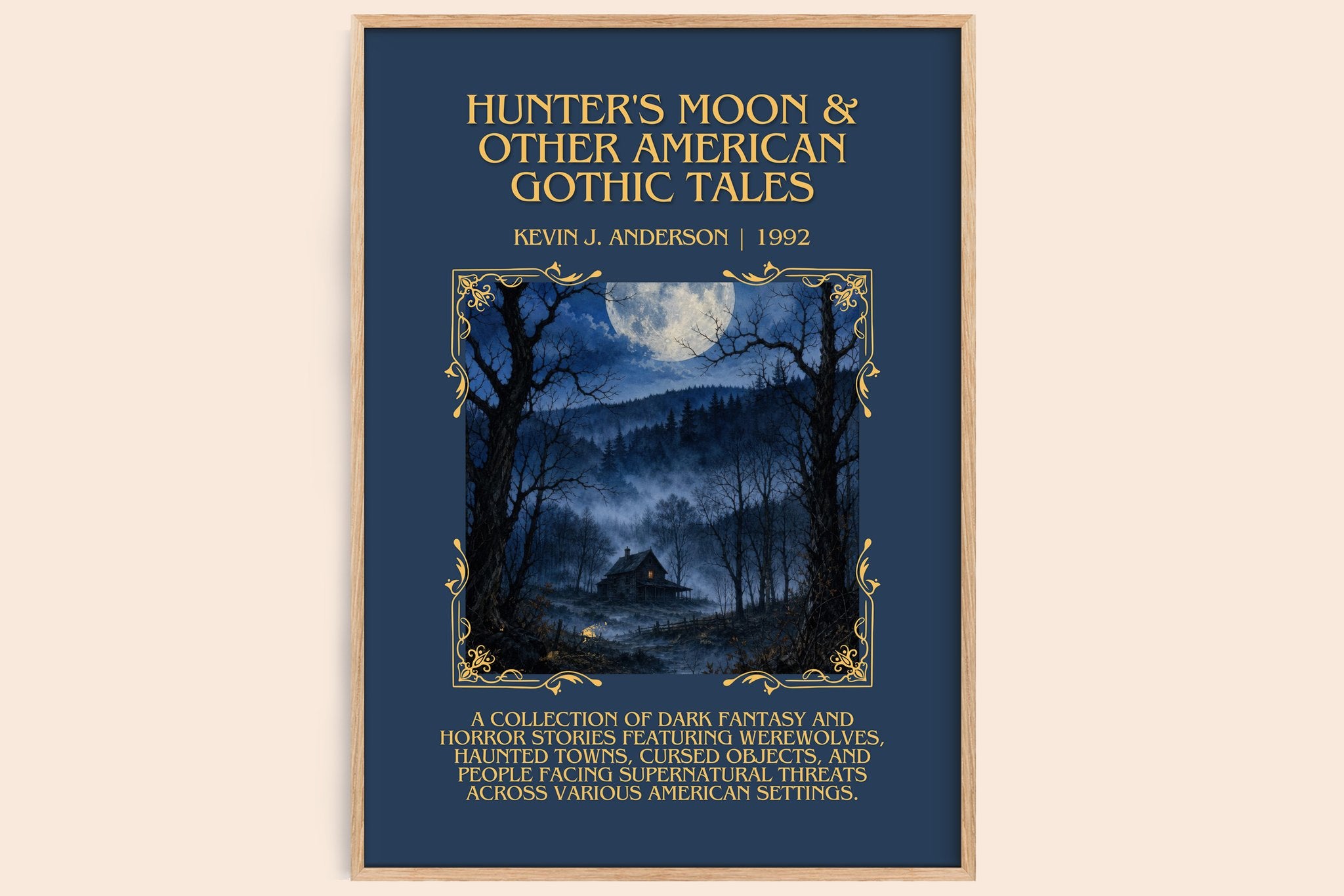 Hunter's Moon & Other American Gothic Tales Minimalist Book Poster by Kevin J. Anderson