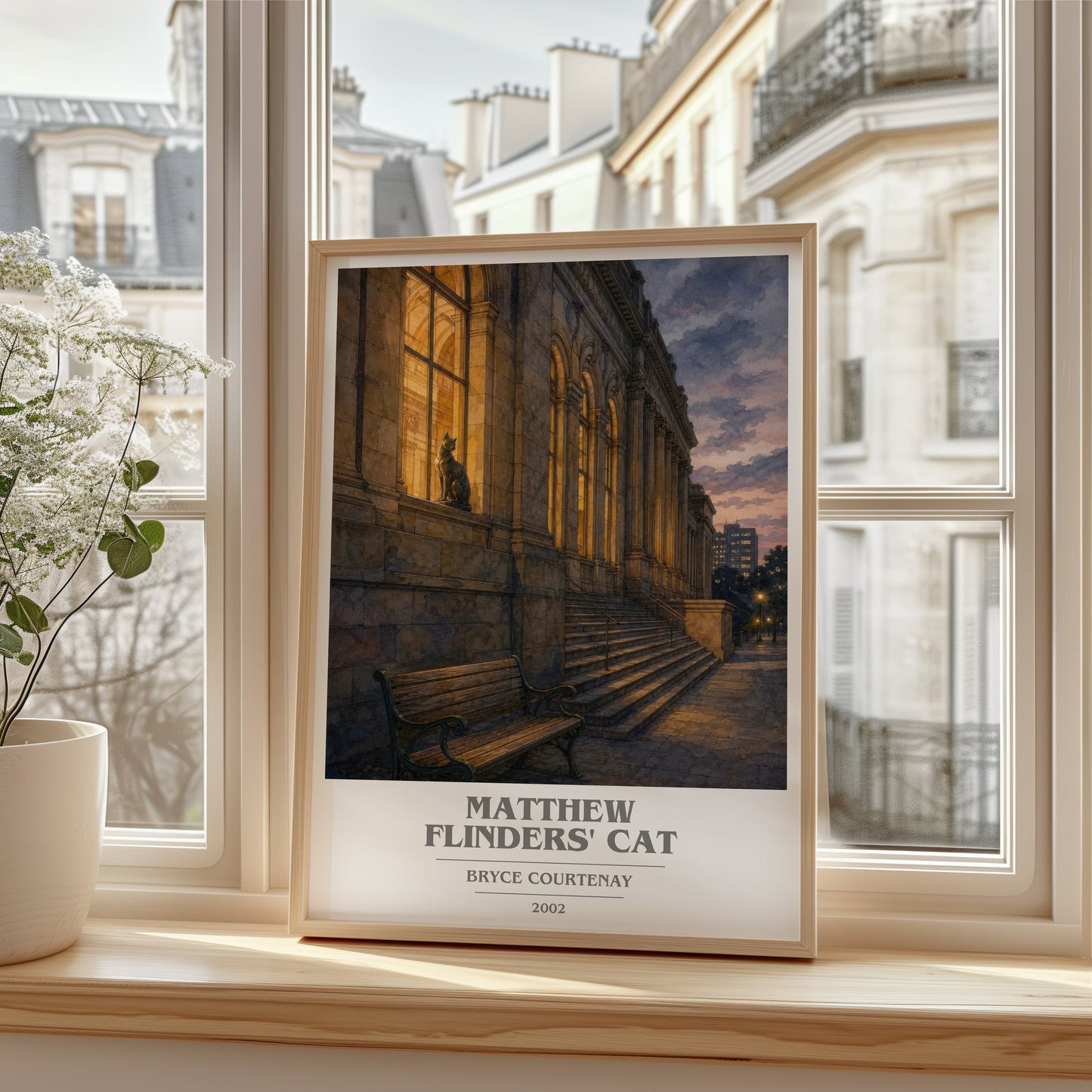 Matthew Flinders' Cat book cover poster colour and style options – Bryce Courtenay book art