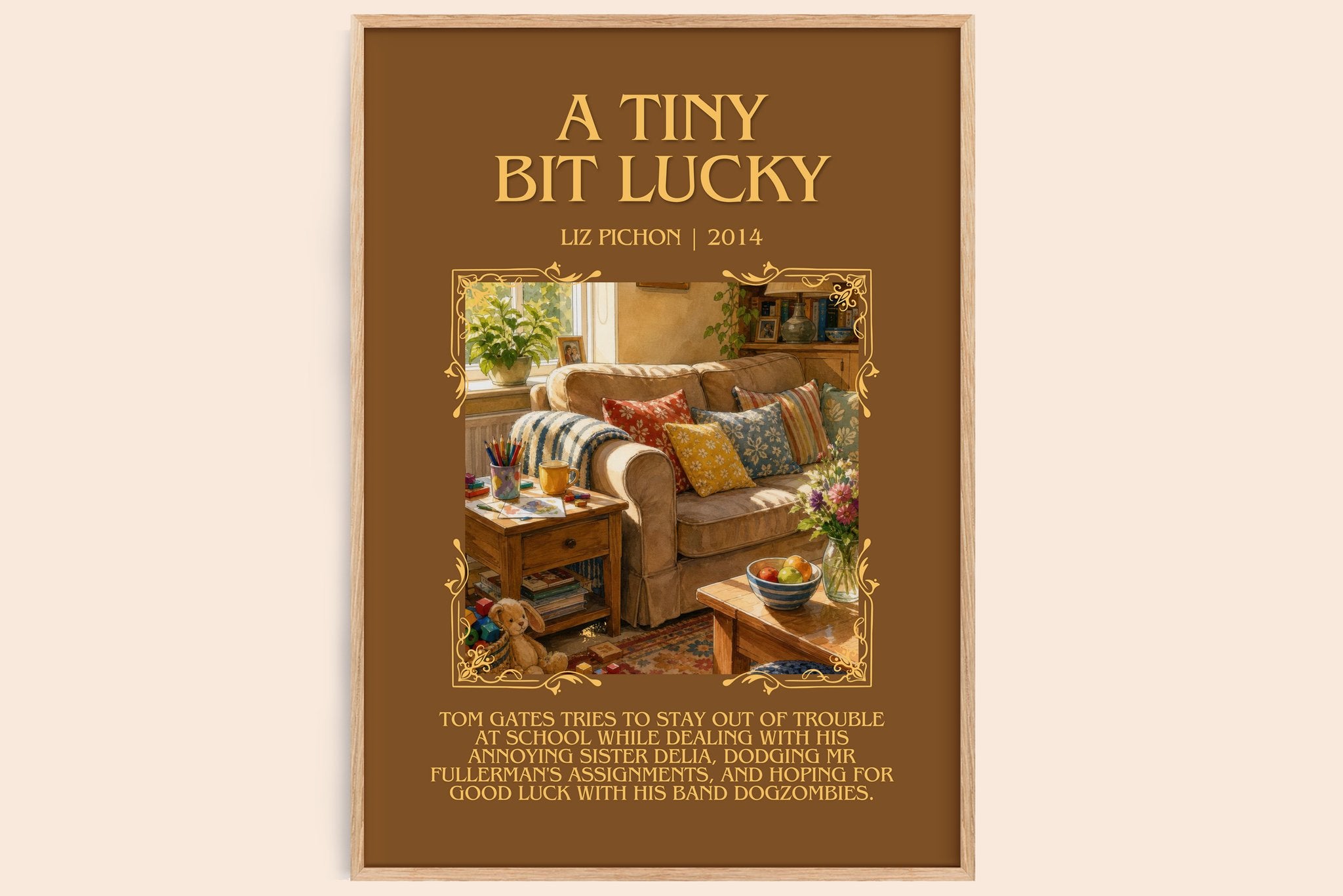 A Tiny Bit Lucky Minimalist Book Poster by Liz Pichon