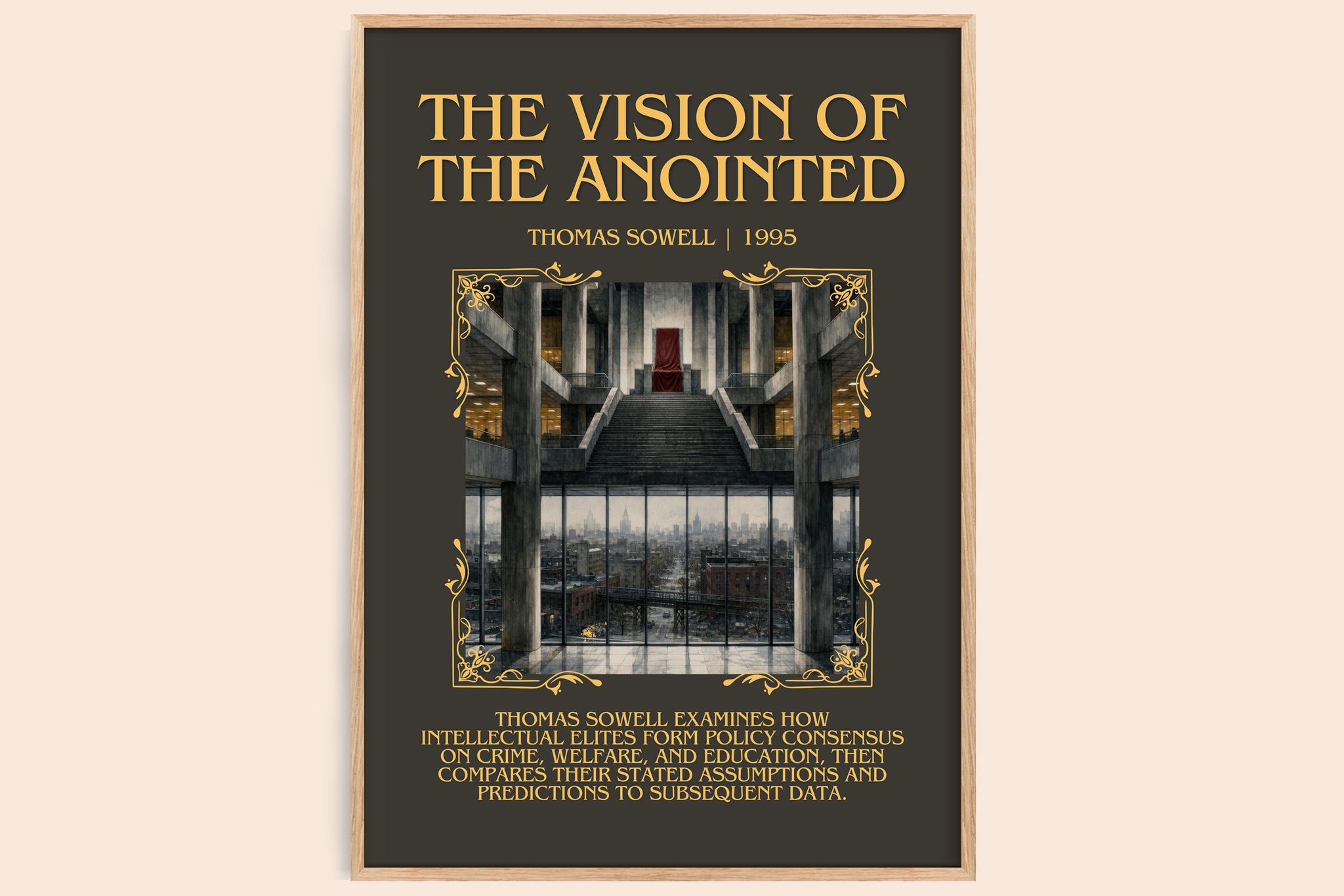 The Vision of the Anointed Minimalist Book Poster by Thomas Sowell