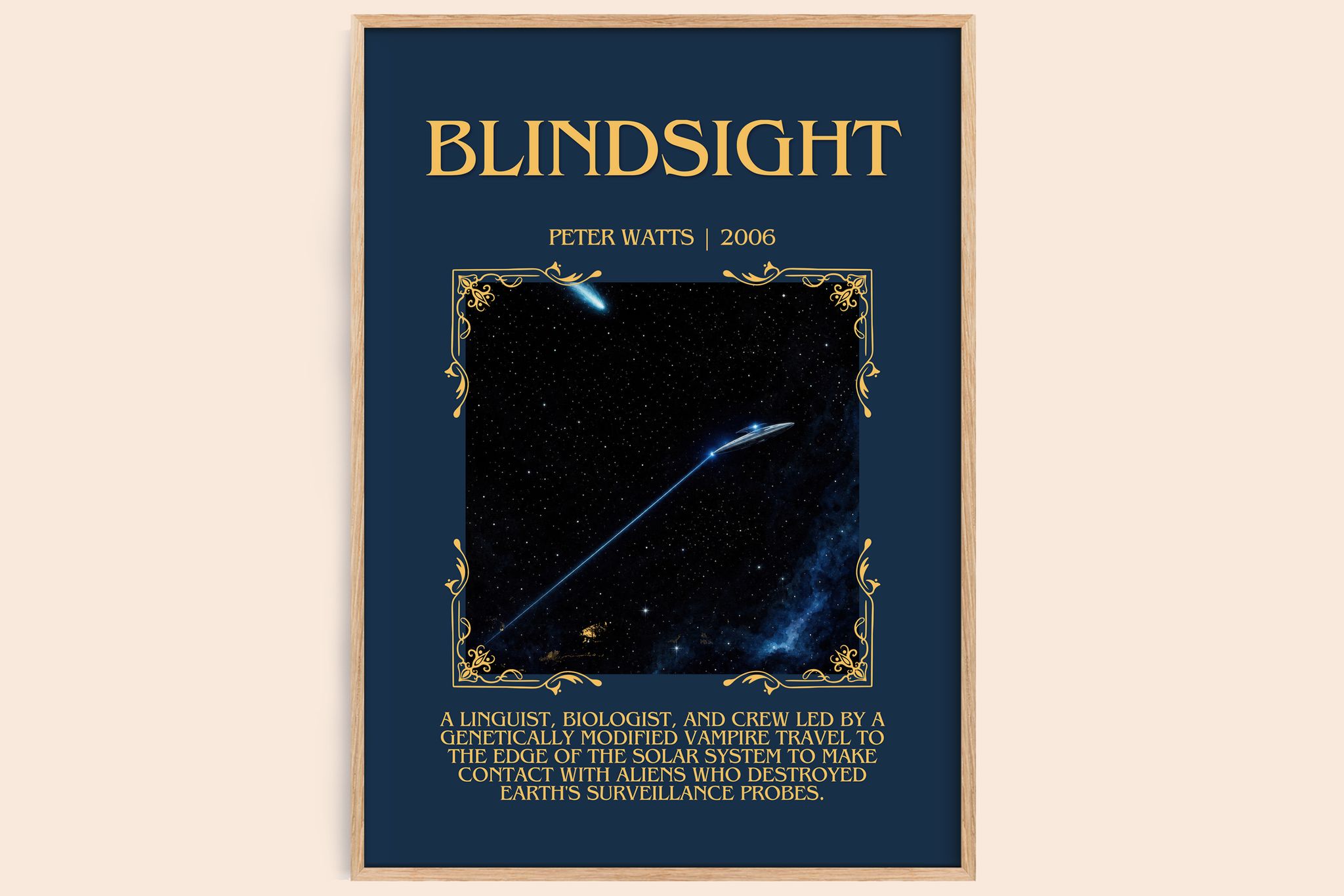 Blindsight Minimalist Book Poster by Peter Watts