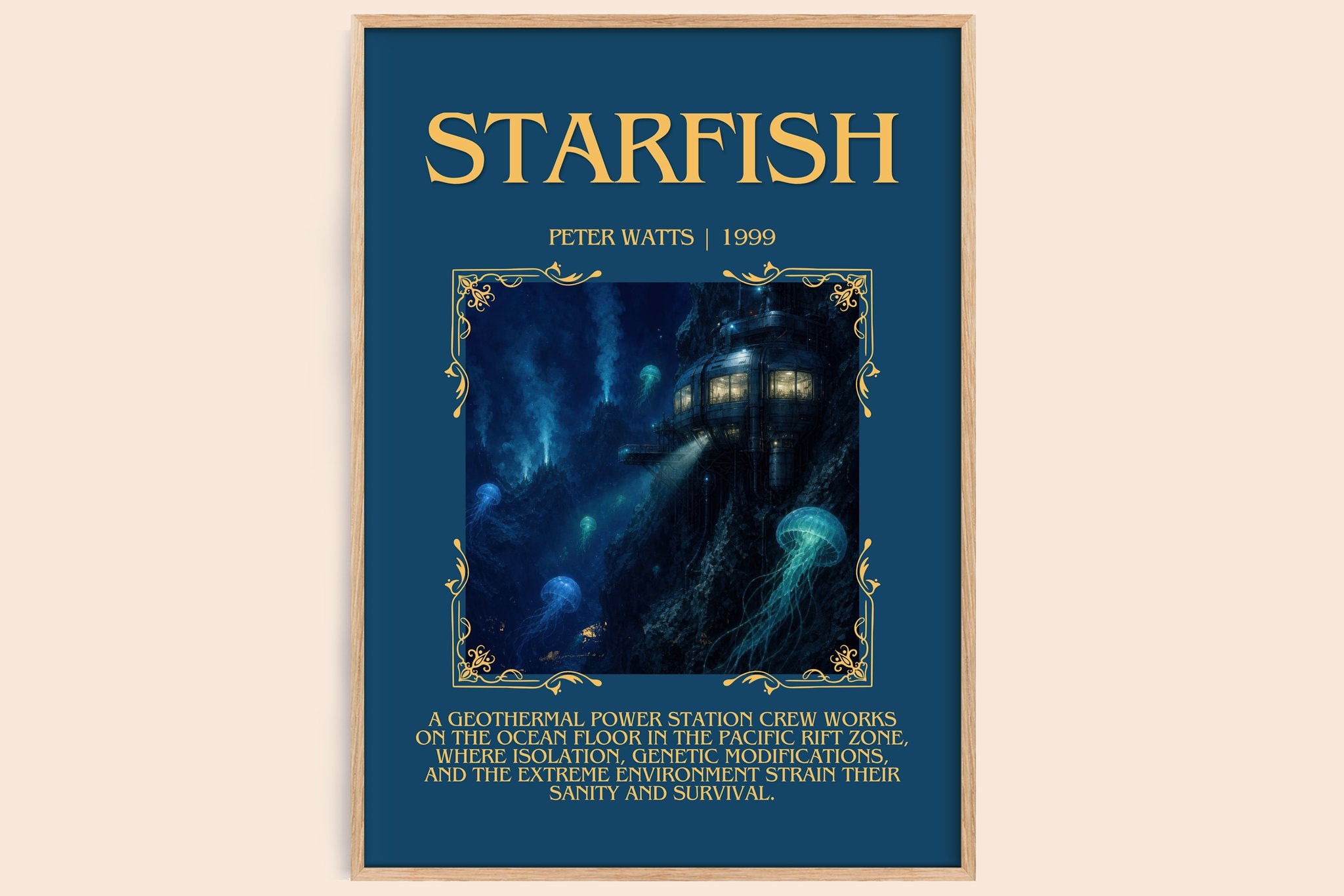 Starfish Minimalist Book Poster by Peter Watts