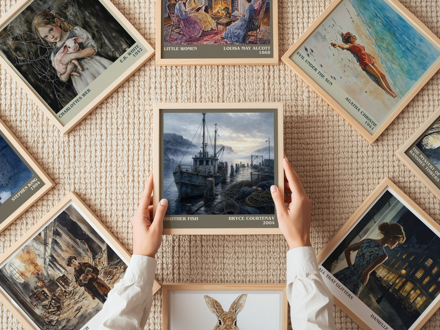 Brother Fish literary book poster framed on wall – literary fiction wall art