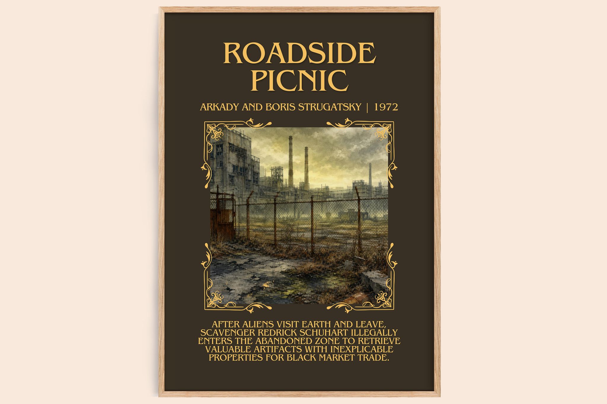 Roadside Picnic Minimalist Book Poster by Arkady and Boris Strugatsky