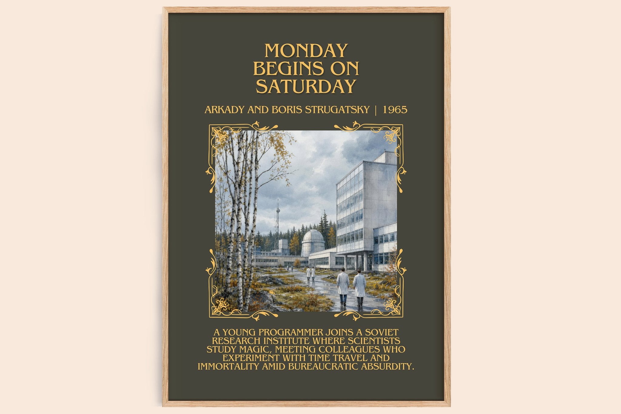 Monday Begins on Saturday Minimalist Book Poster by A. Strugatsky