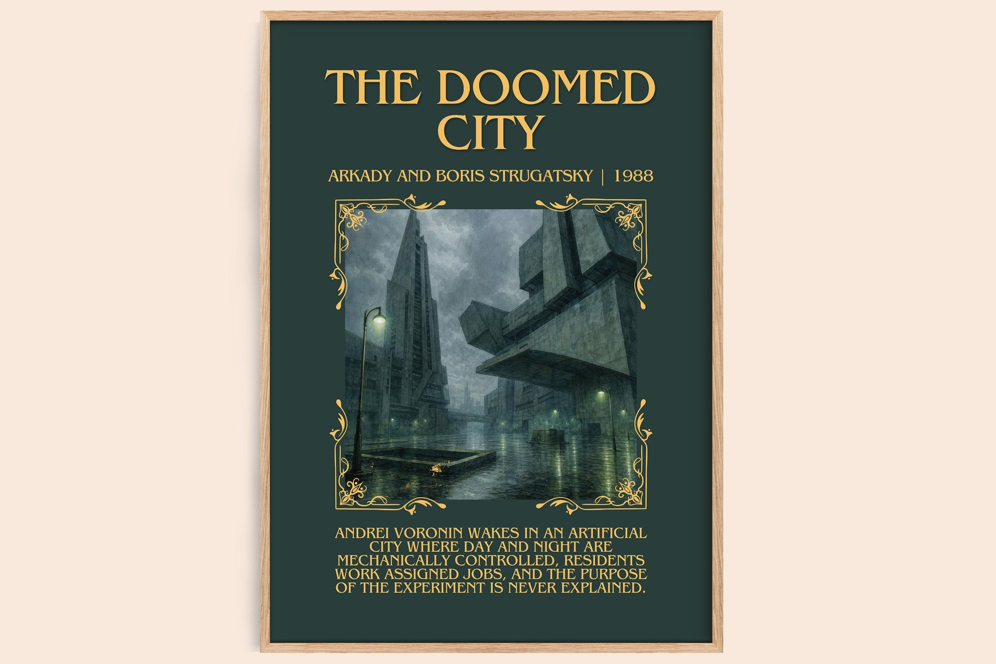 The Doomed City Minimalist Book Poster by Arkady and Boris Strugatsky