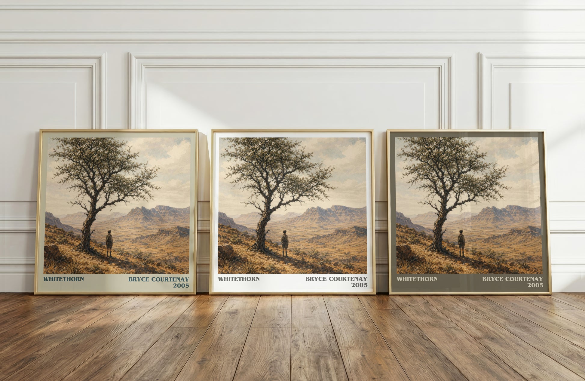 Whitethorn literary art print colour and style options – Bryce Courtenay book art