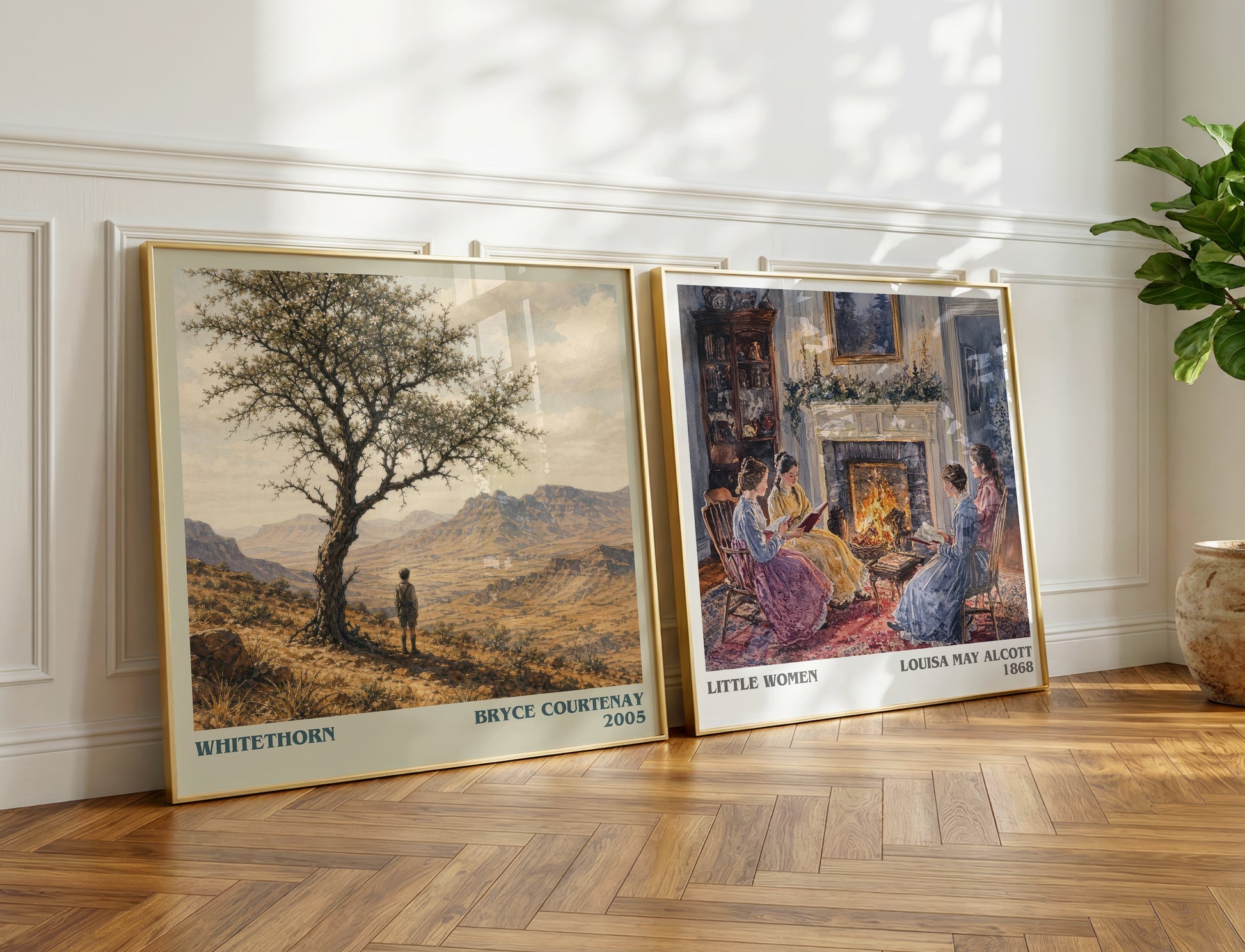 Whitethorn literary print on bookshelf – Bryce Courtenay fan gift