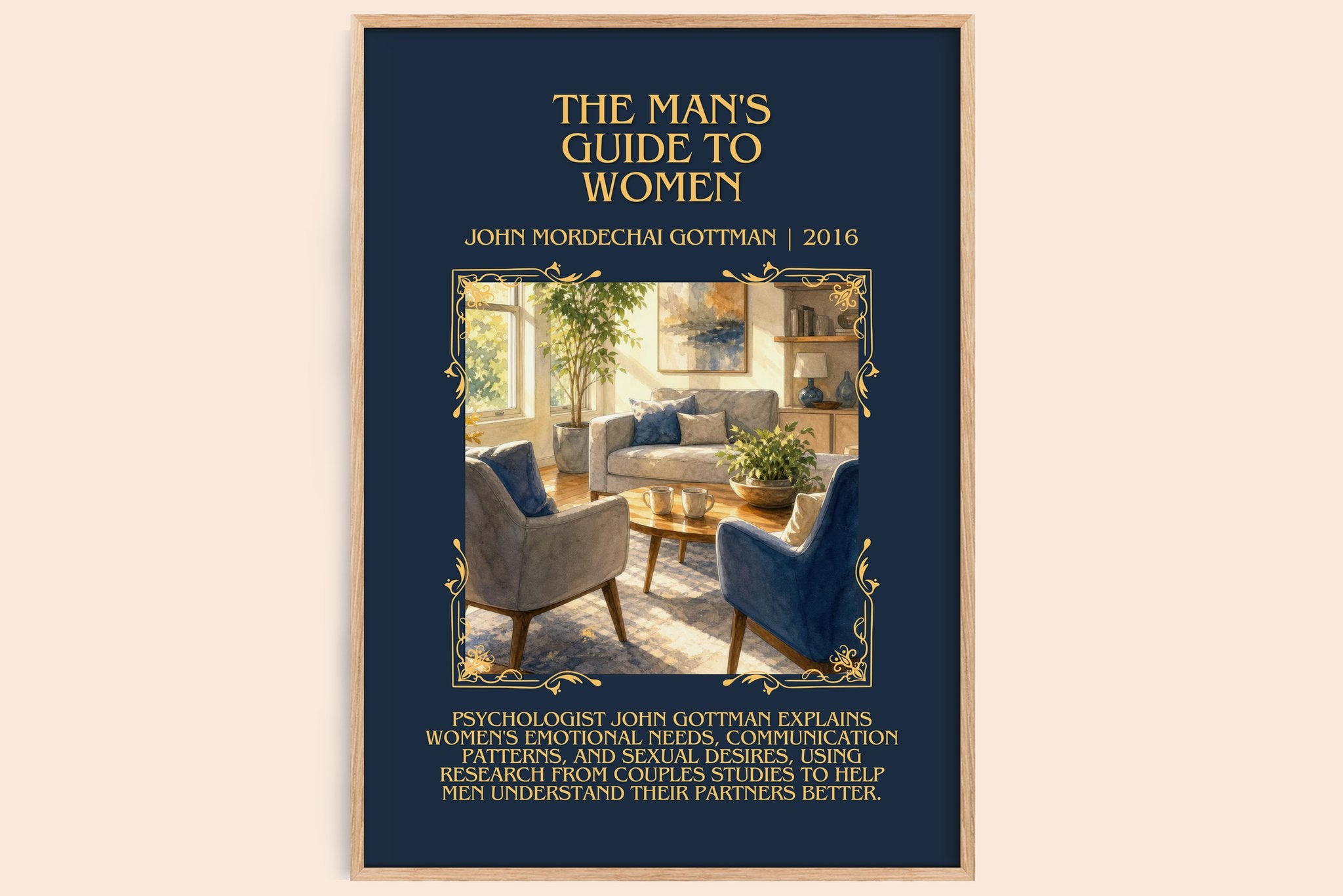 man's guide to women Minimalist Book Poster by John Mordechai Gottman