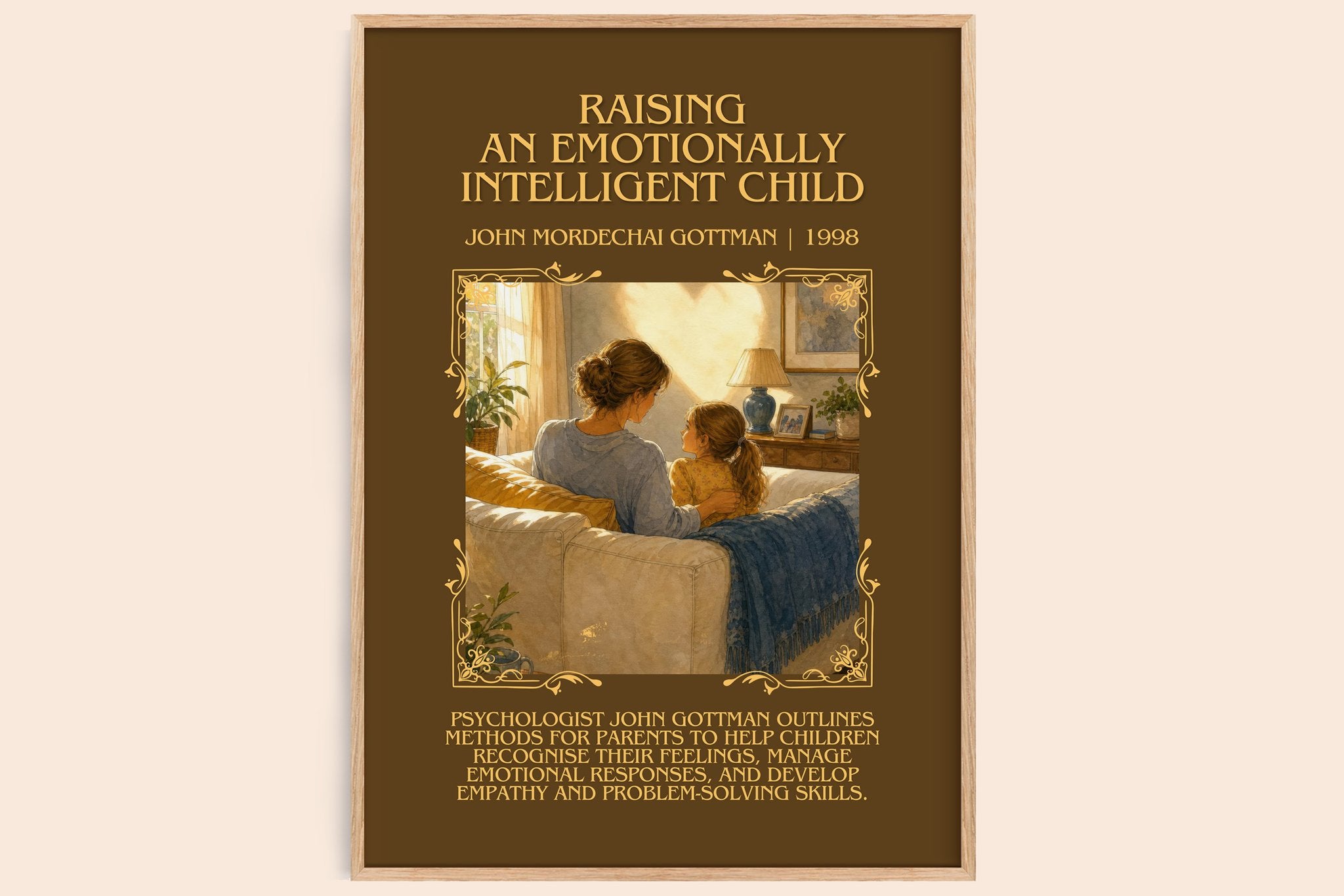Raising an emotionally intelligent child Minimalist Book Poster by John Mordechai Gottman