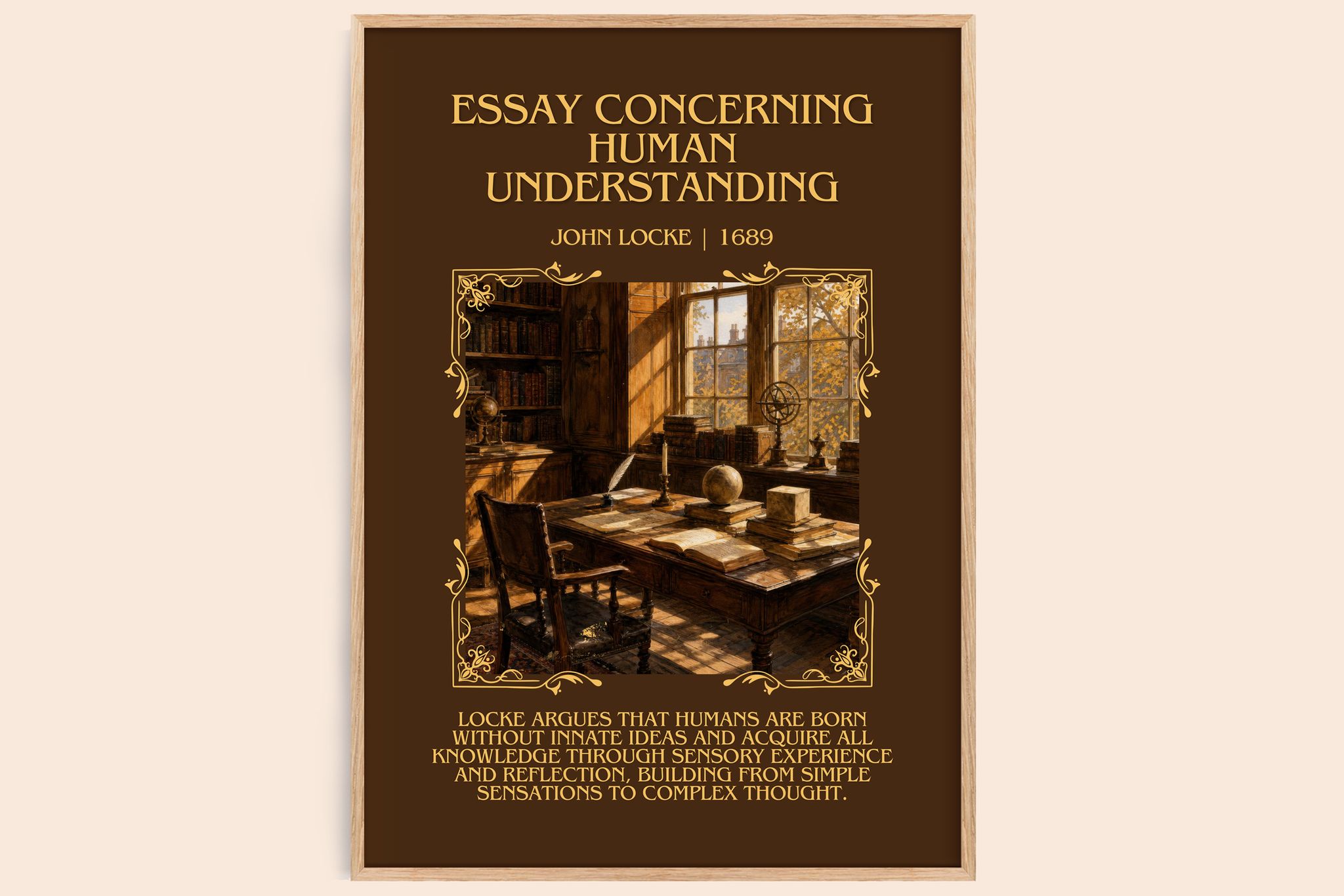 Essay concerning human understanding Minimalist Book Poster by John Locke