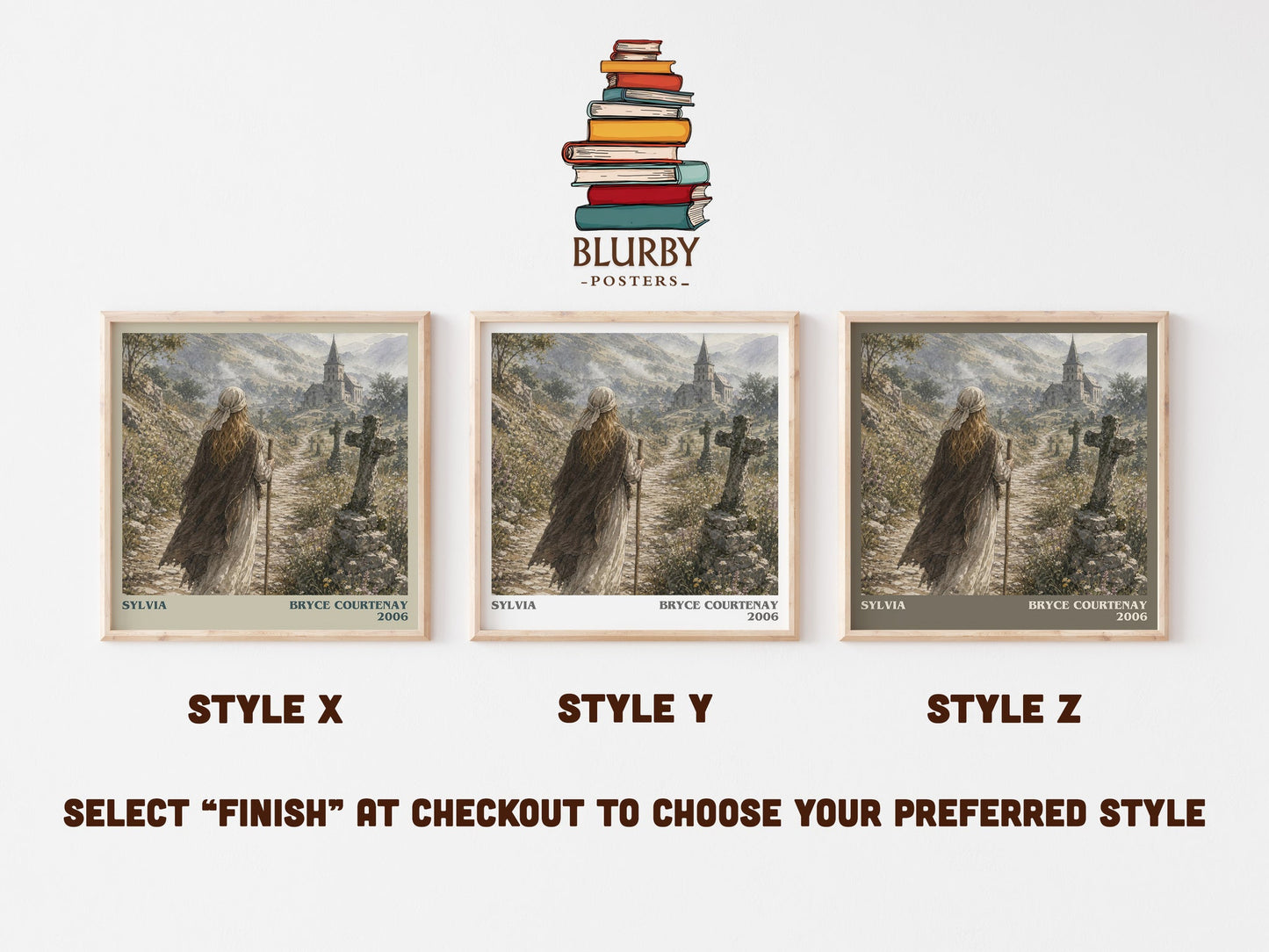 Sylvia literary print in frame leaning in hallway – historical fiction wall art