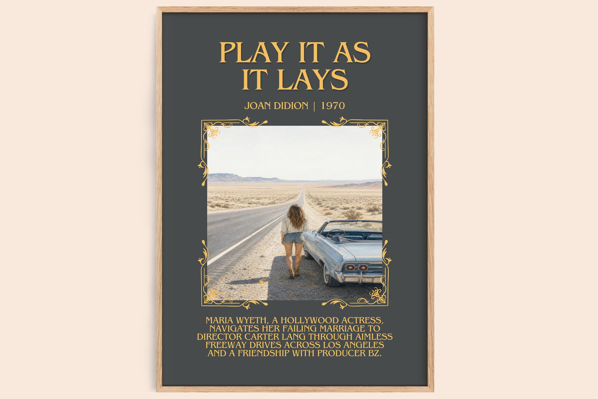 Play It as It Lays Minimalist Book Poster by Joan Didion