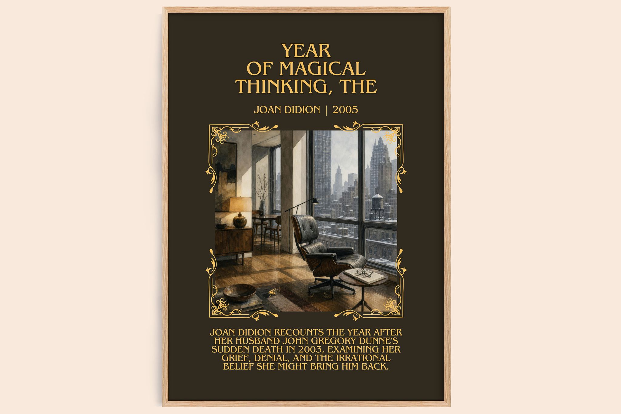 Year of Magical Thinking, The Minimalist Book Poster by Joan Didion