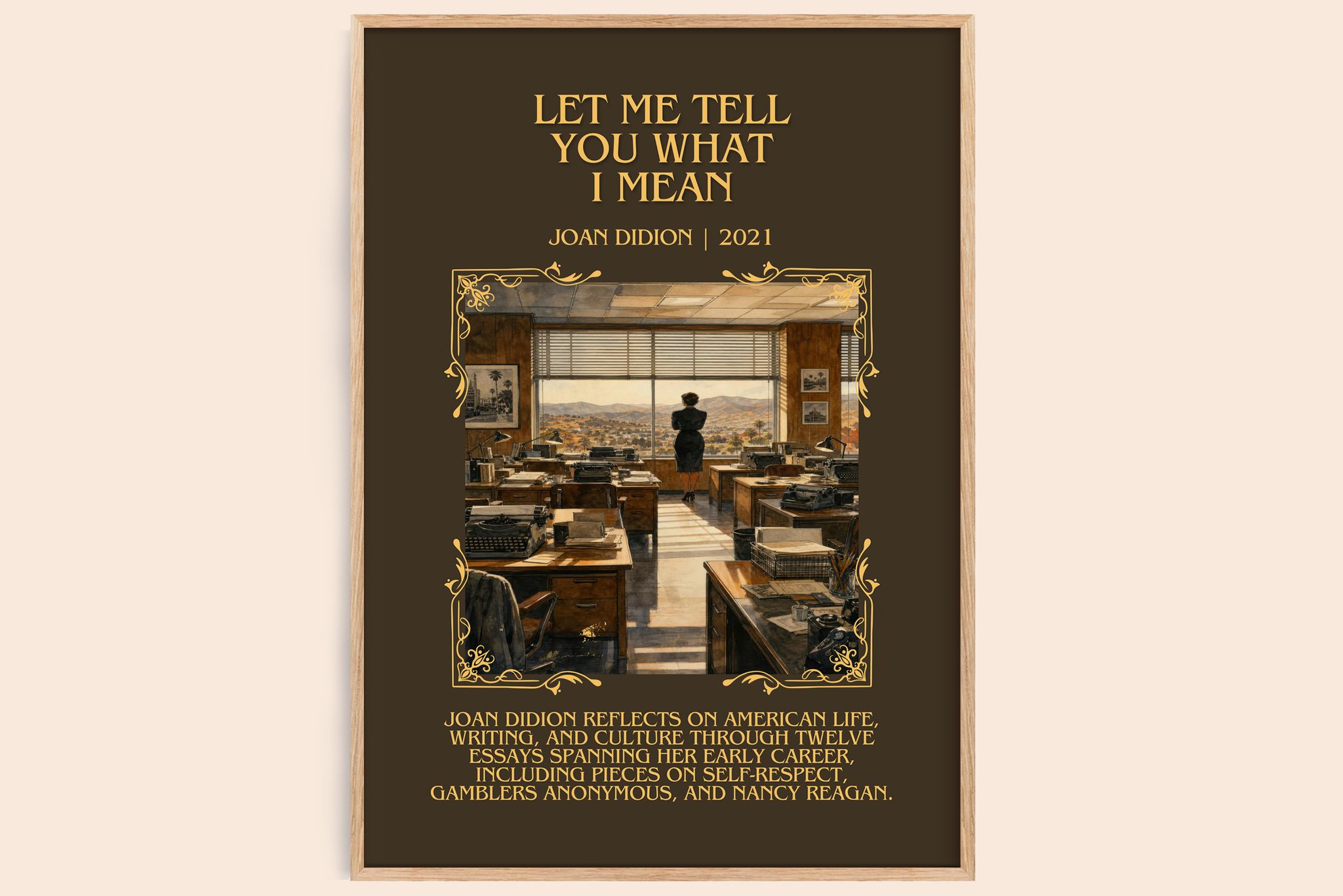 Let Me Tell You What I Mean Minimalist Book Poster by Joan Didion