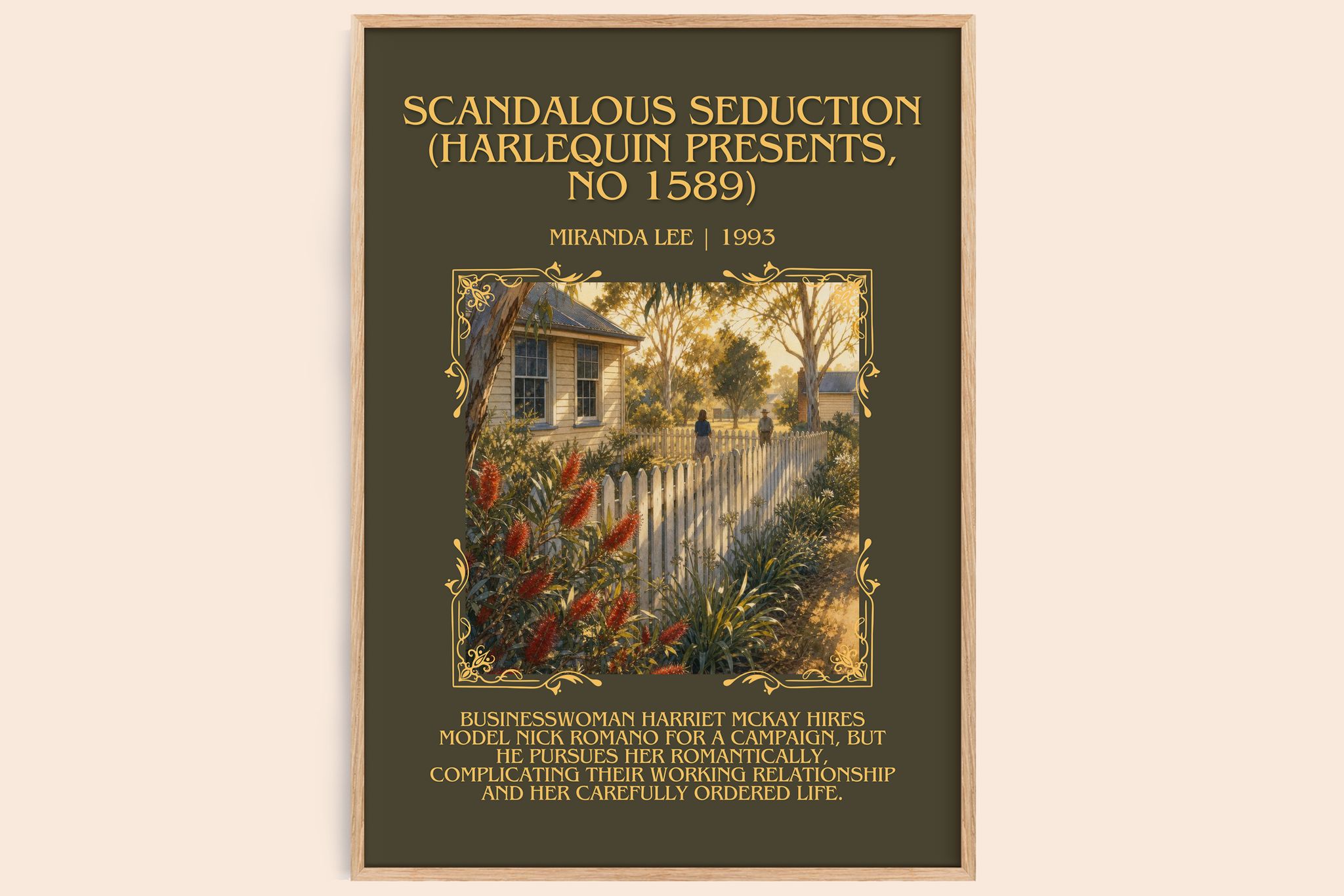 Scandalous Seduction (Harlequin Presents, No 1589) Minimalist Book Poster by Miranda Lee