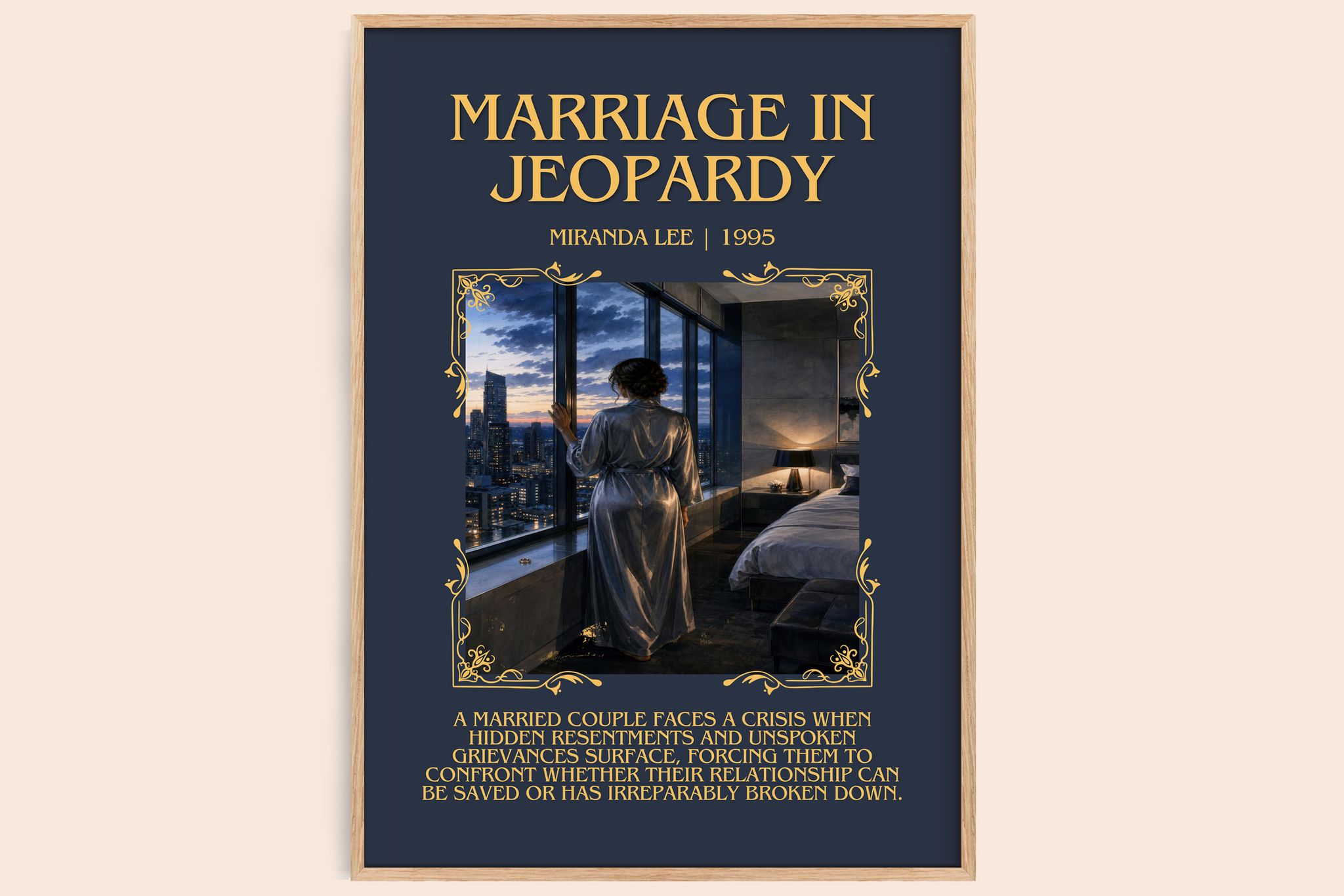 Marriage In Jeopardy Minimalist Book Poster by Miranda Lee