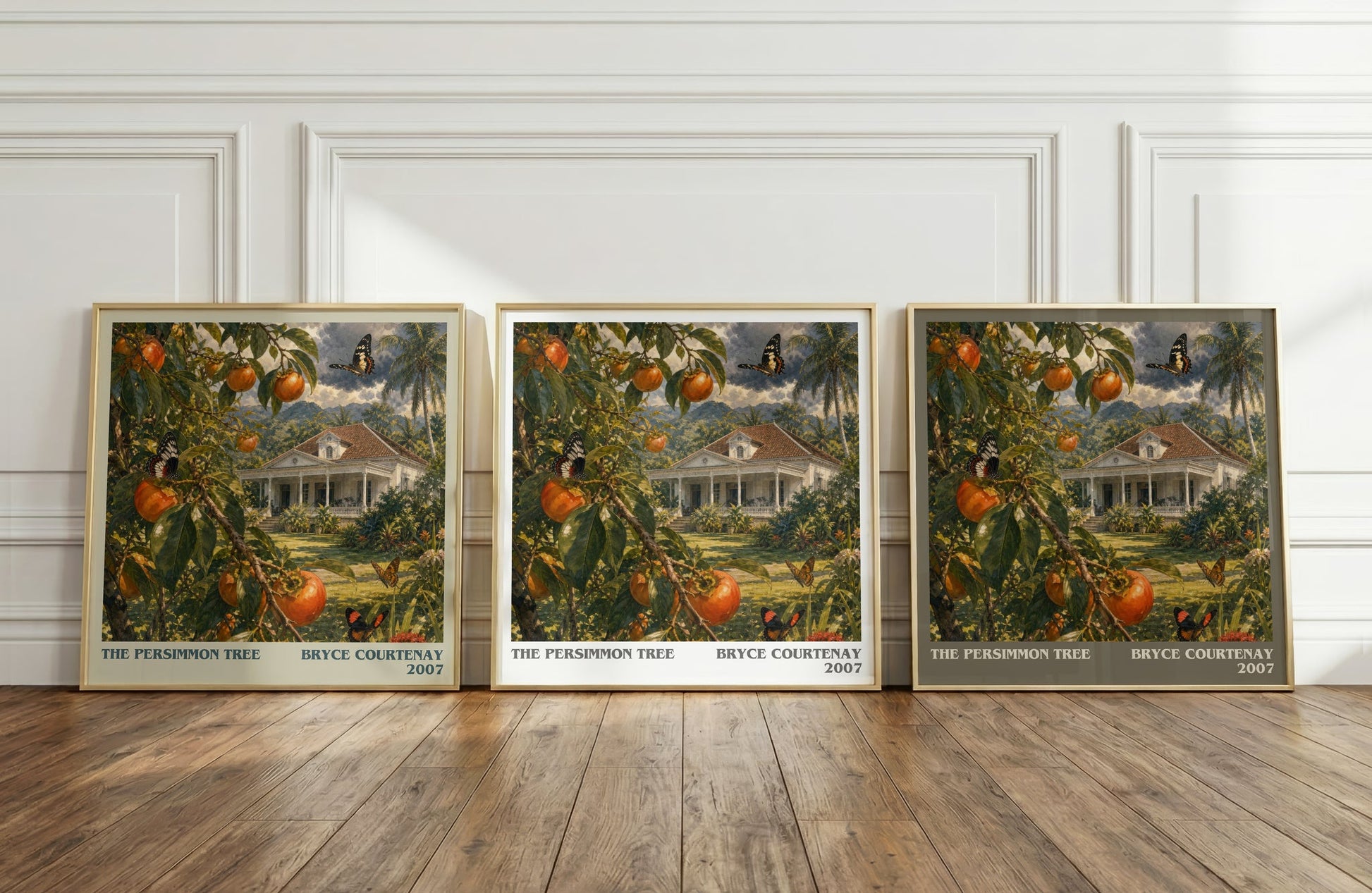 The Persimmon Tree literary art print colour and style options – Bryce Courtenay book art
